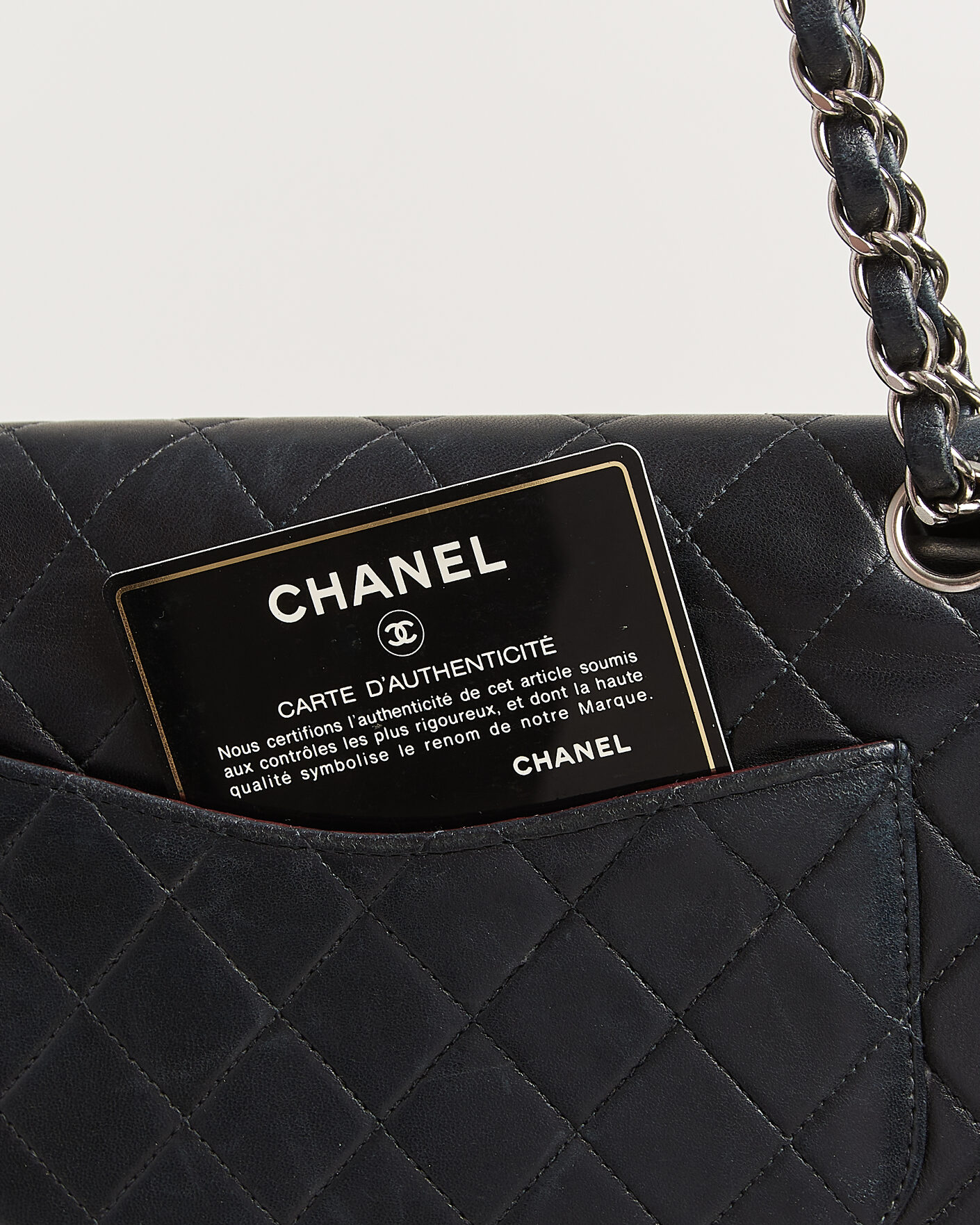 Men | Pre-Owned & Vintage Bags | Chanel Pre-Owned | Classic Medium Double Flap Bag Lambskin Black
