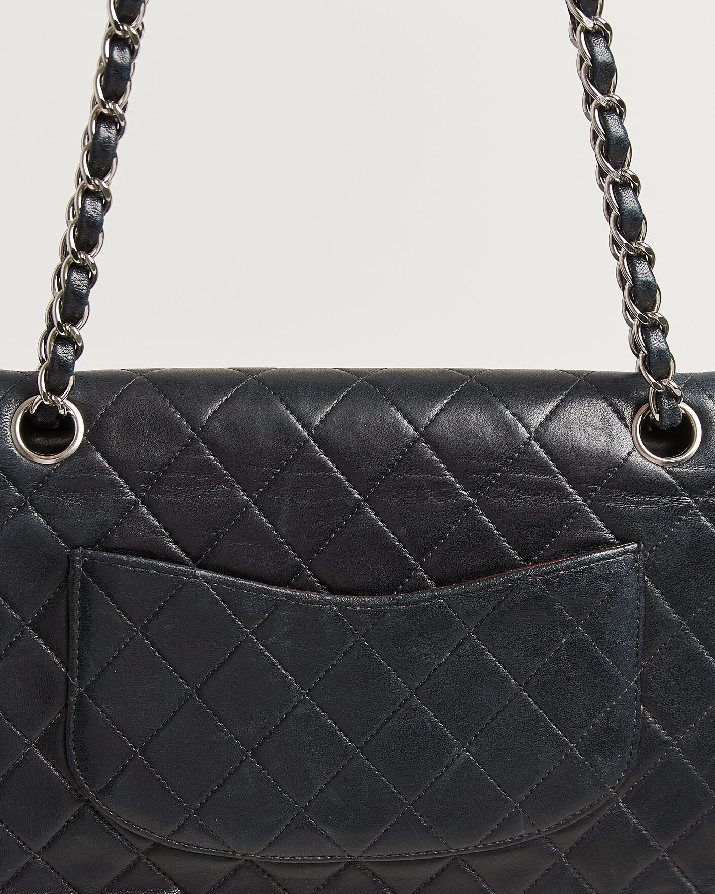 Men | Pre-Owned & Vintage Bags | Chanel Pre-Owned | Classic Medium Double Flap Bag Lambskin Black