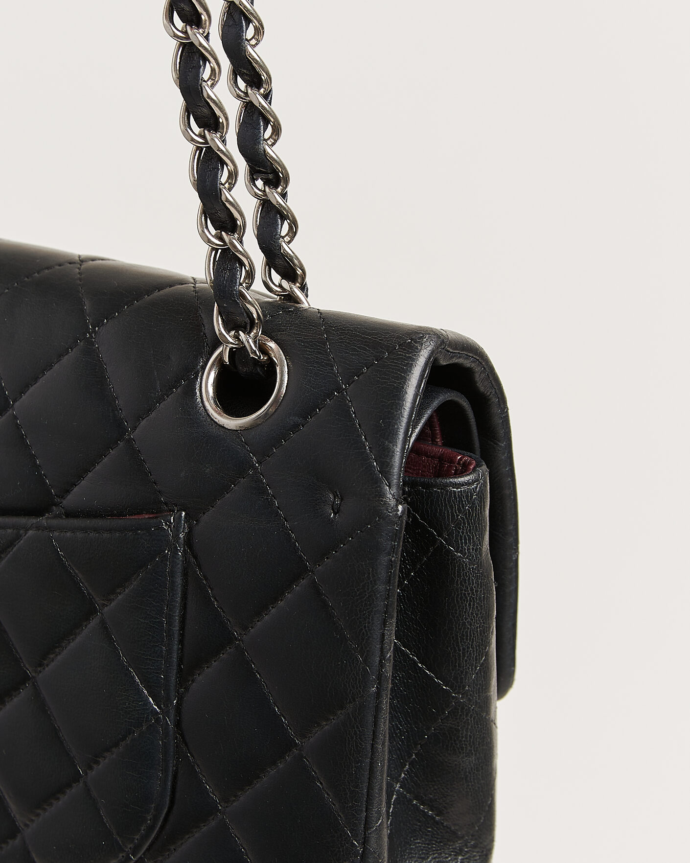 Men | Pre-Owned & Vintage Bags | Chanel Pre-Owned | Classic Medium Double Flap Bag Lambskin Black