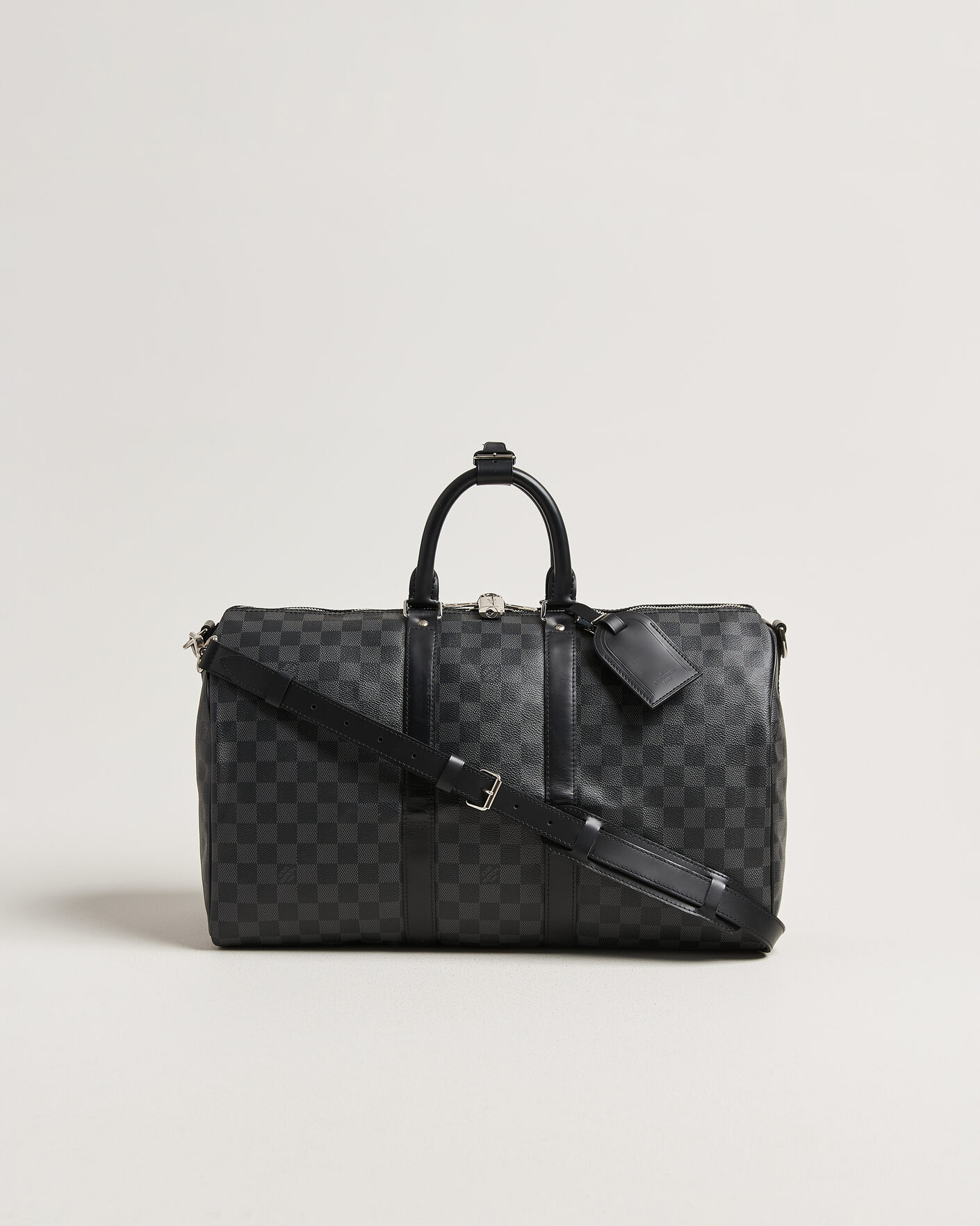 Men | Pre-Owned & Vintage Bags | Louis Vuitton Pre-Owned | Keepall 45 Bandouliére Damier graphite