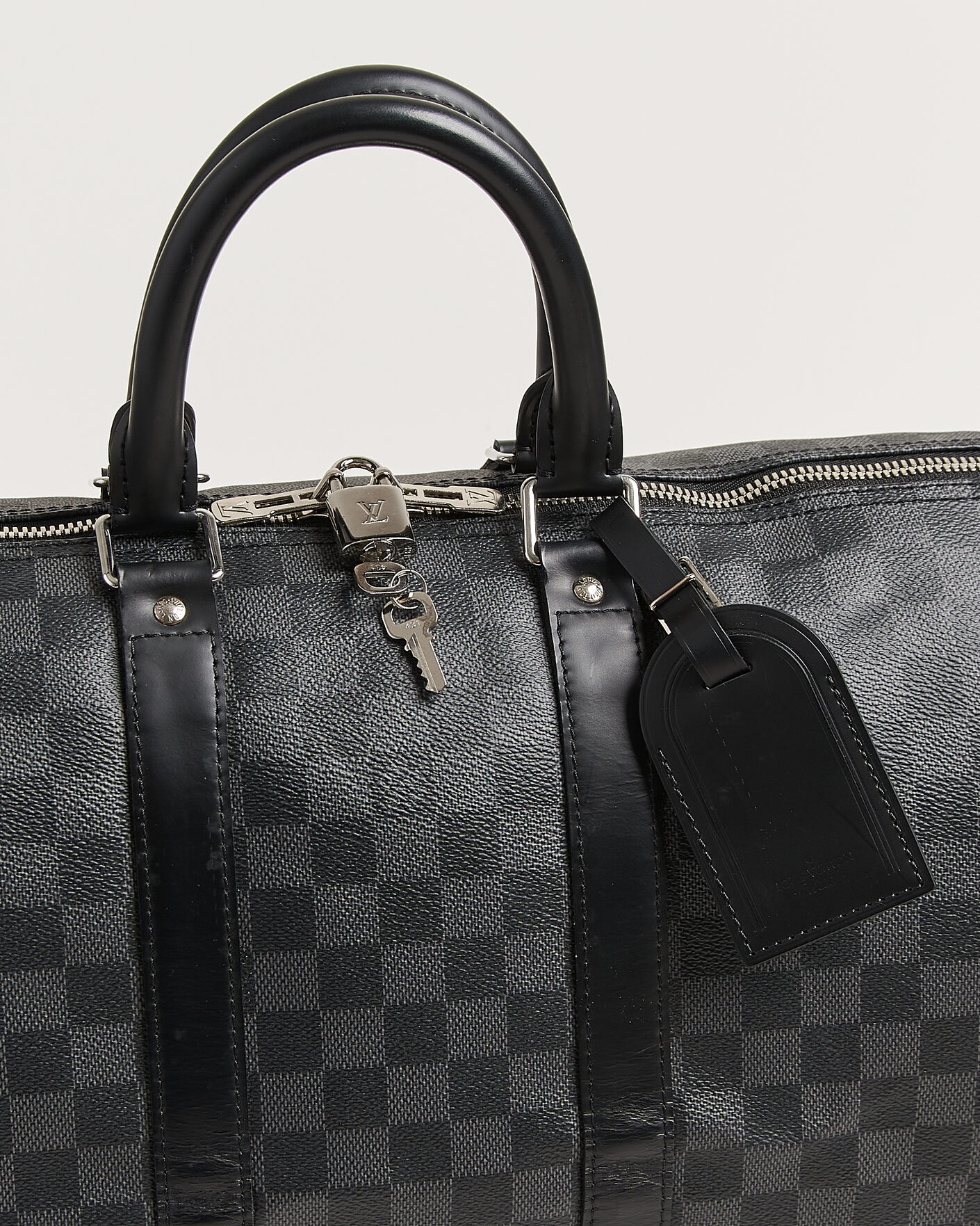 Men | Pre-Owned & Vintage Bags | Louis Vuitton Pre-Owned | Keepall 45 Bandouliére Damier graphite