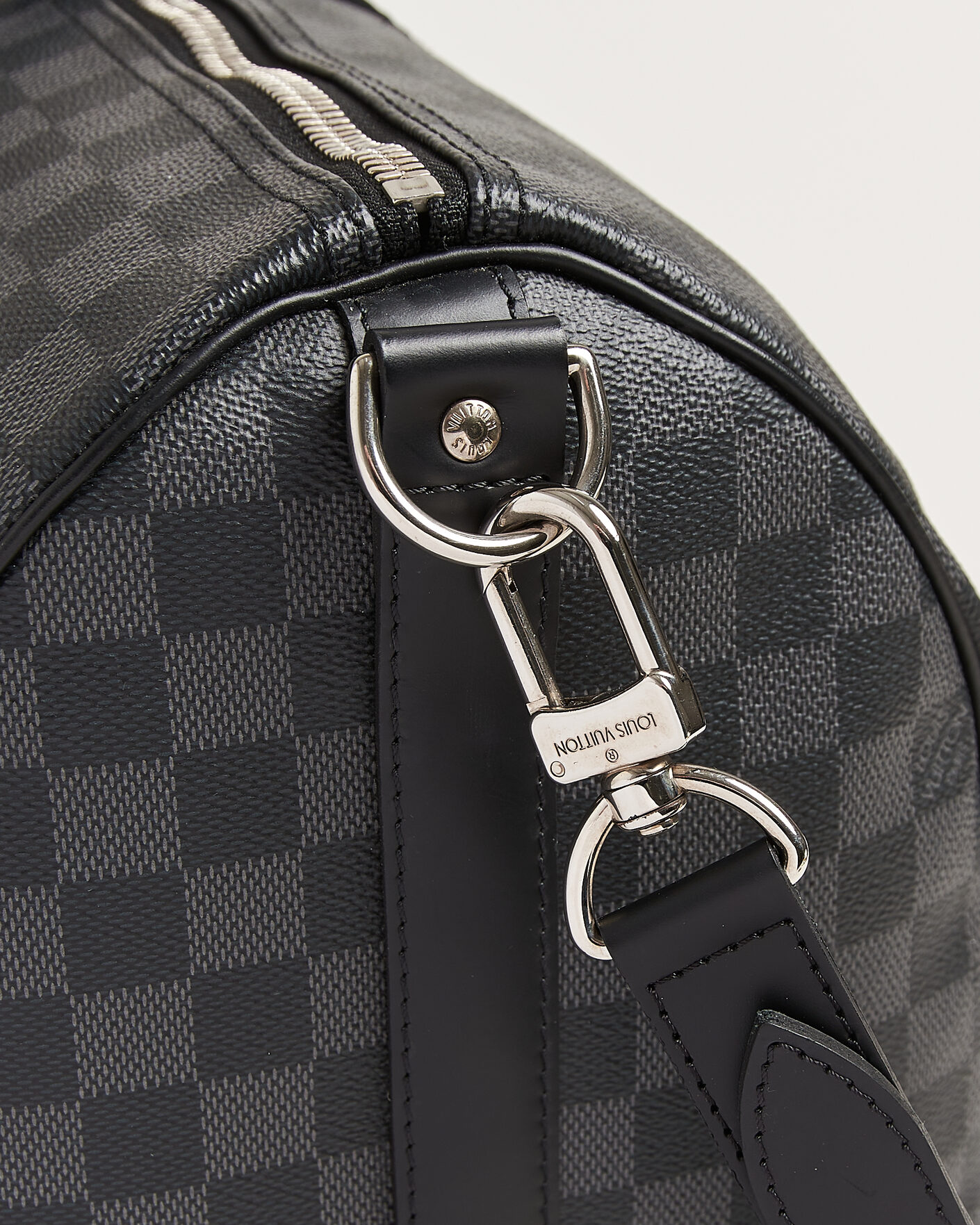 Men | Pre-Owned & Vintage Bags | Louis Vuitton Pre-Owned | Keepall 45 Bandouliére Damier graphite