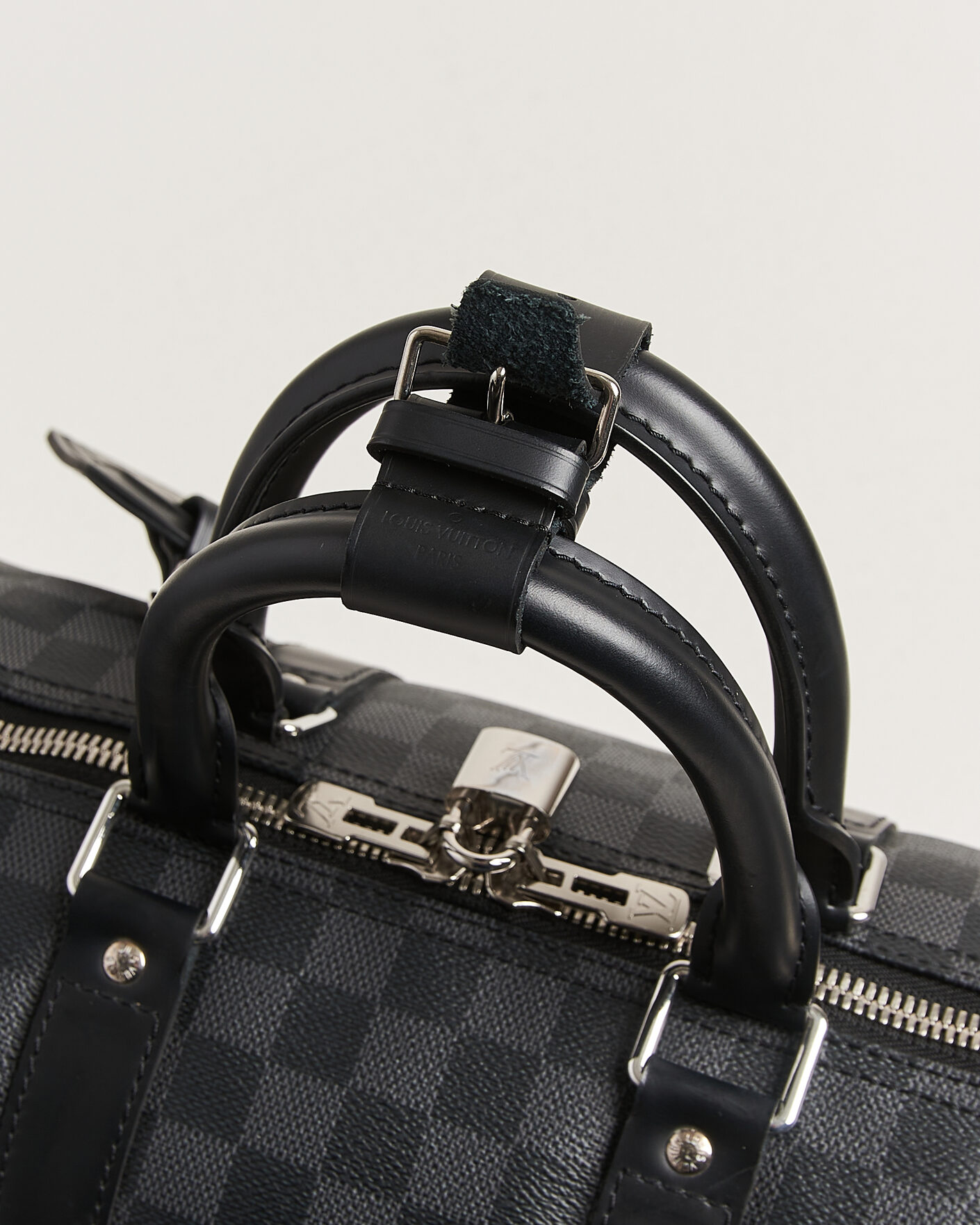 Men | Pre-Owned & Vintage Bags | Louis Vuitton Pre-Owned | Keepall 45 Bandouliére Damier graphite