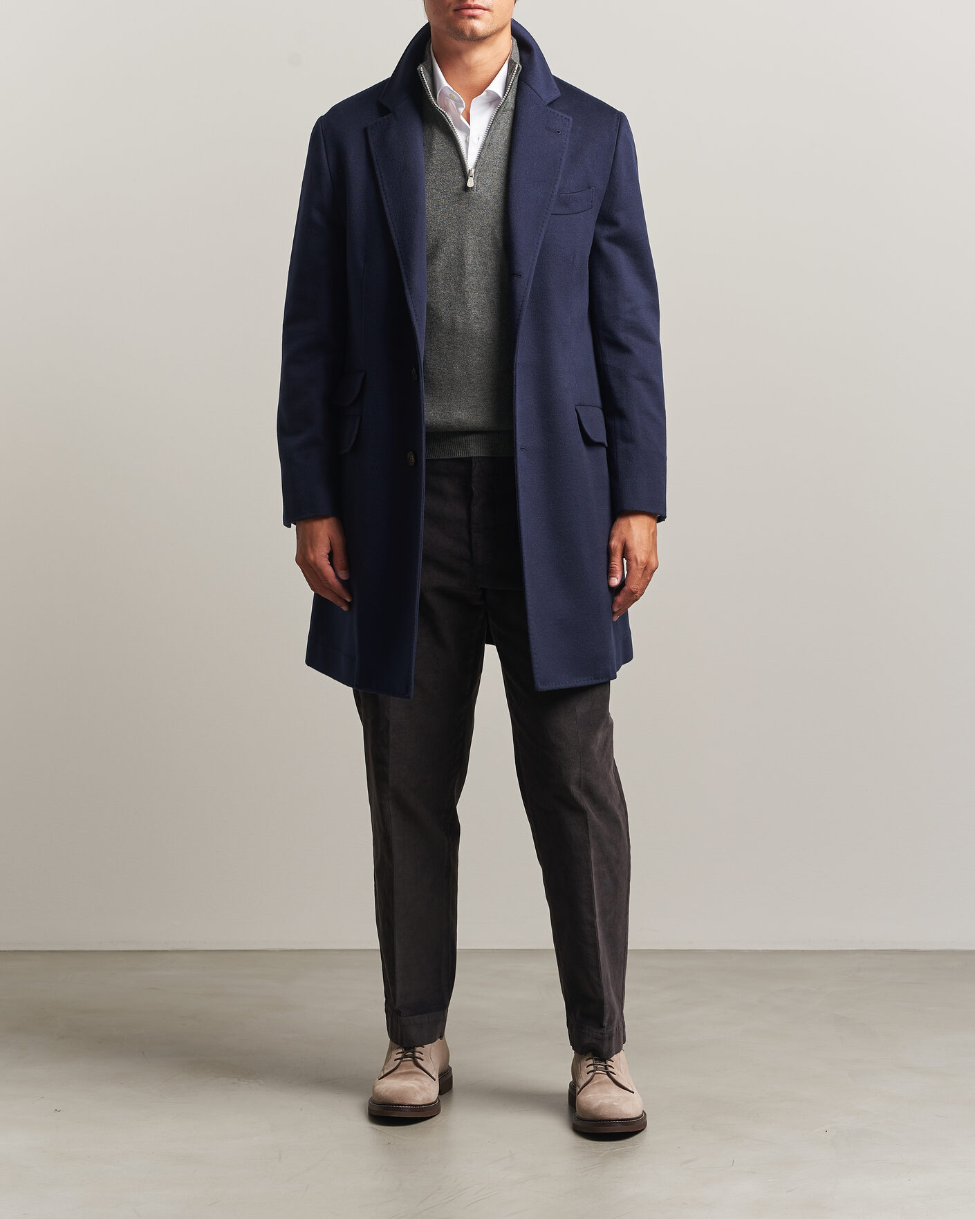 Men | Coats & Jackets | Brunello Cucinelli | Soft Wool Coat Navy