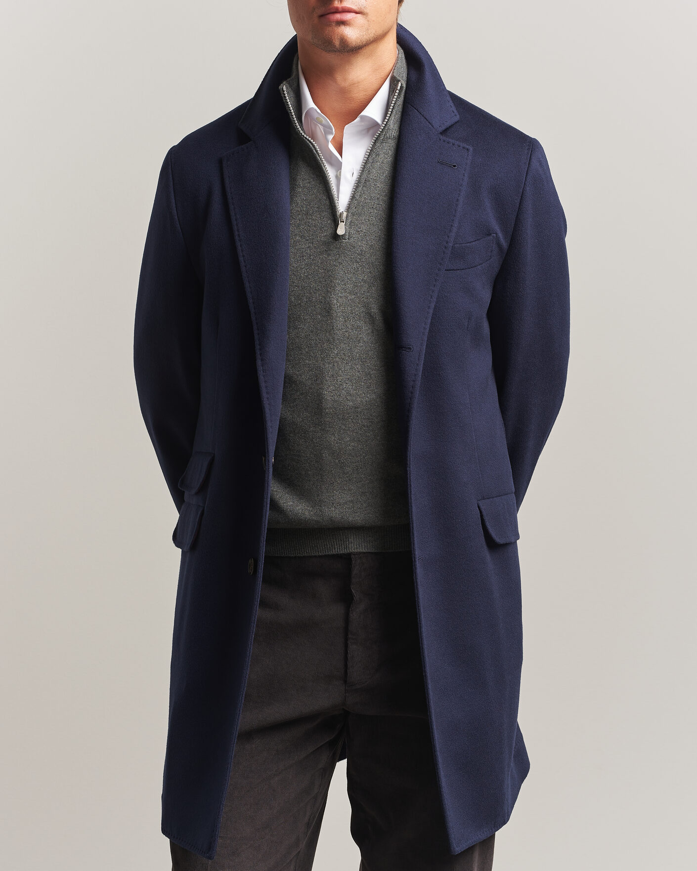 Men | Coats & Jackets | Brunello Cucinelli | Soft Wool Coat Navy