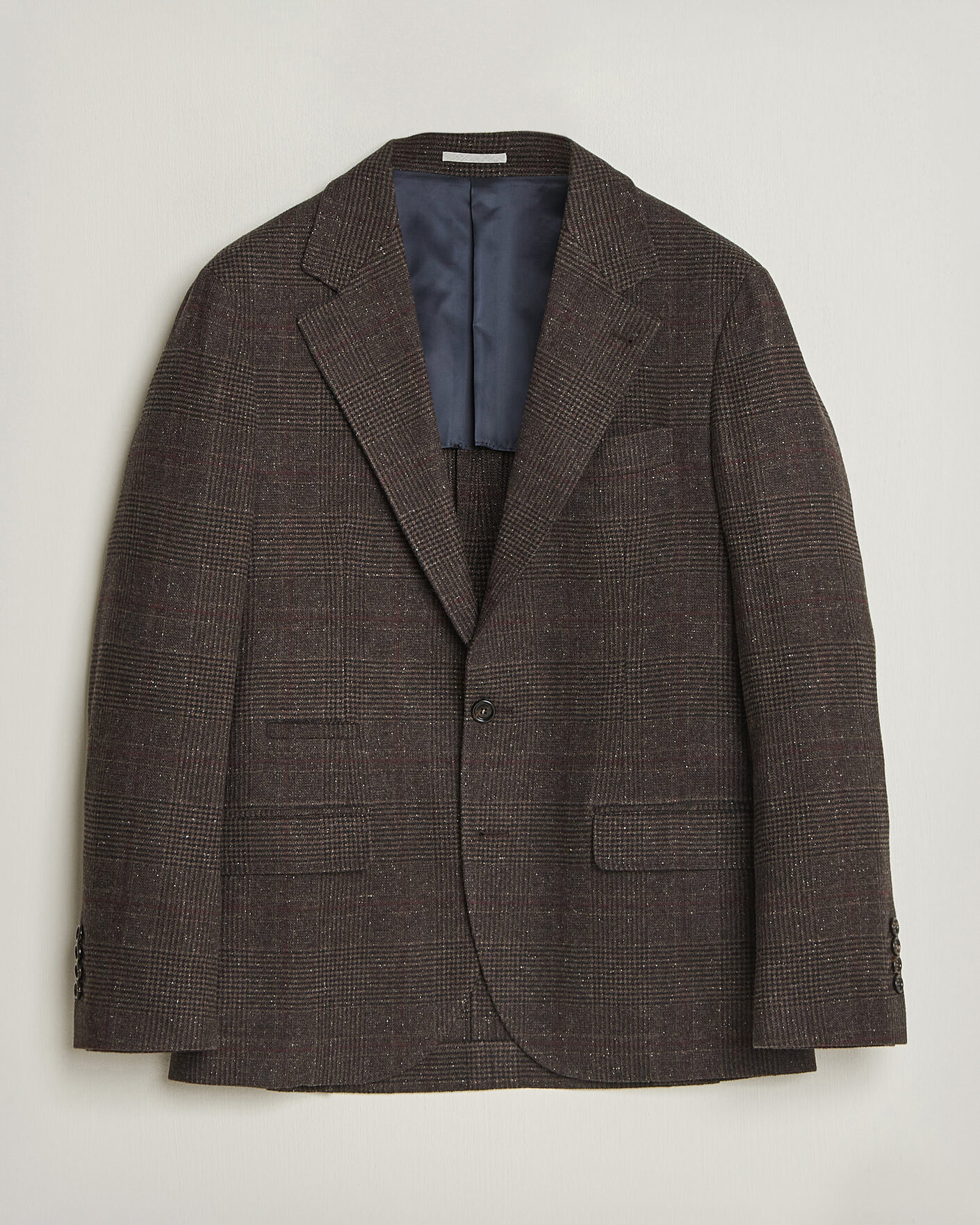 Men | Blazers | Brunello Cucinelli | Cashmere/Silk Prince Of Wales Blazer Dark Brown