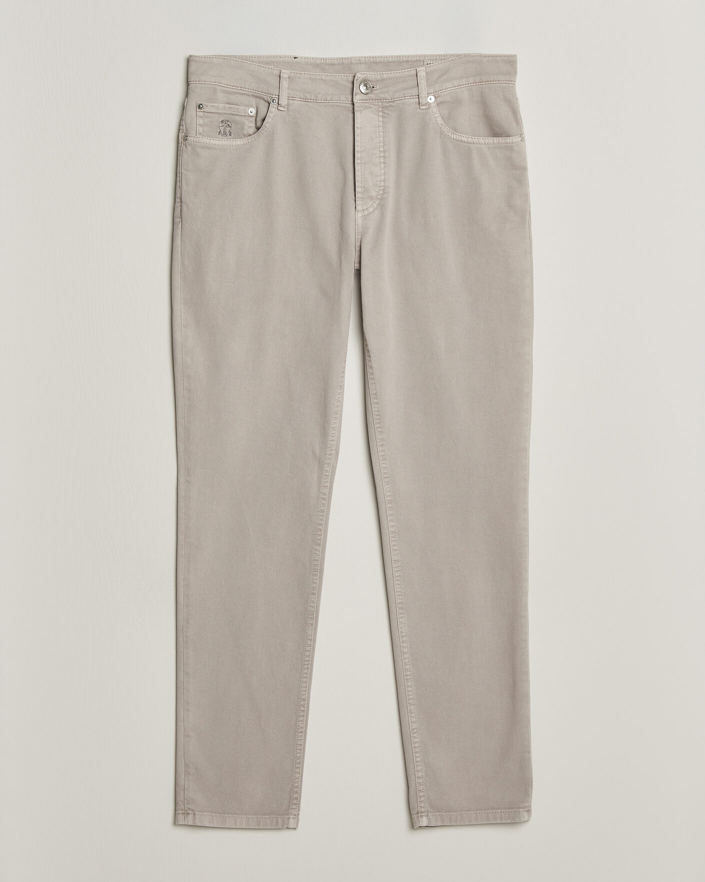 Men | Trousers | Brunello Cucinelli | Slim Fit Bull Denim Pants Beige