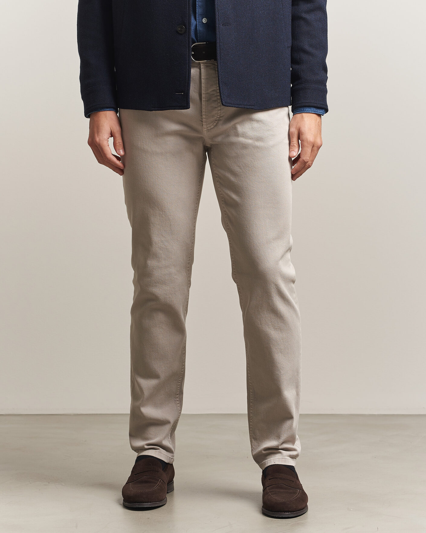 Men | Trousers | Brunello Cucinelli | Slim Fit Bull Denim Pants Beige
