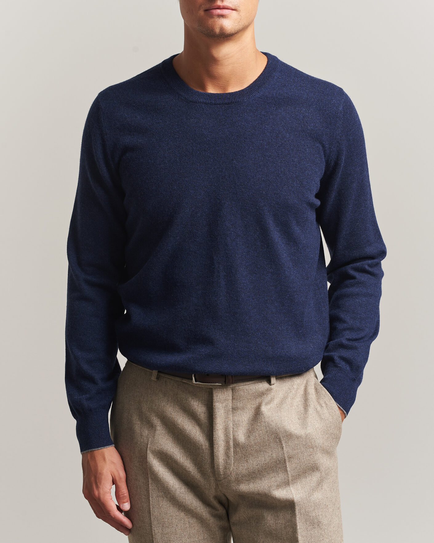 Men | Sweaters & Knitwear | Brunello Cucinelli | 2 Ply Cashmere Pullover Marine