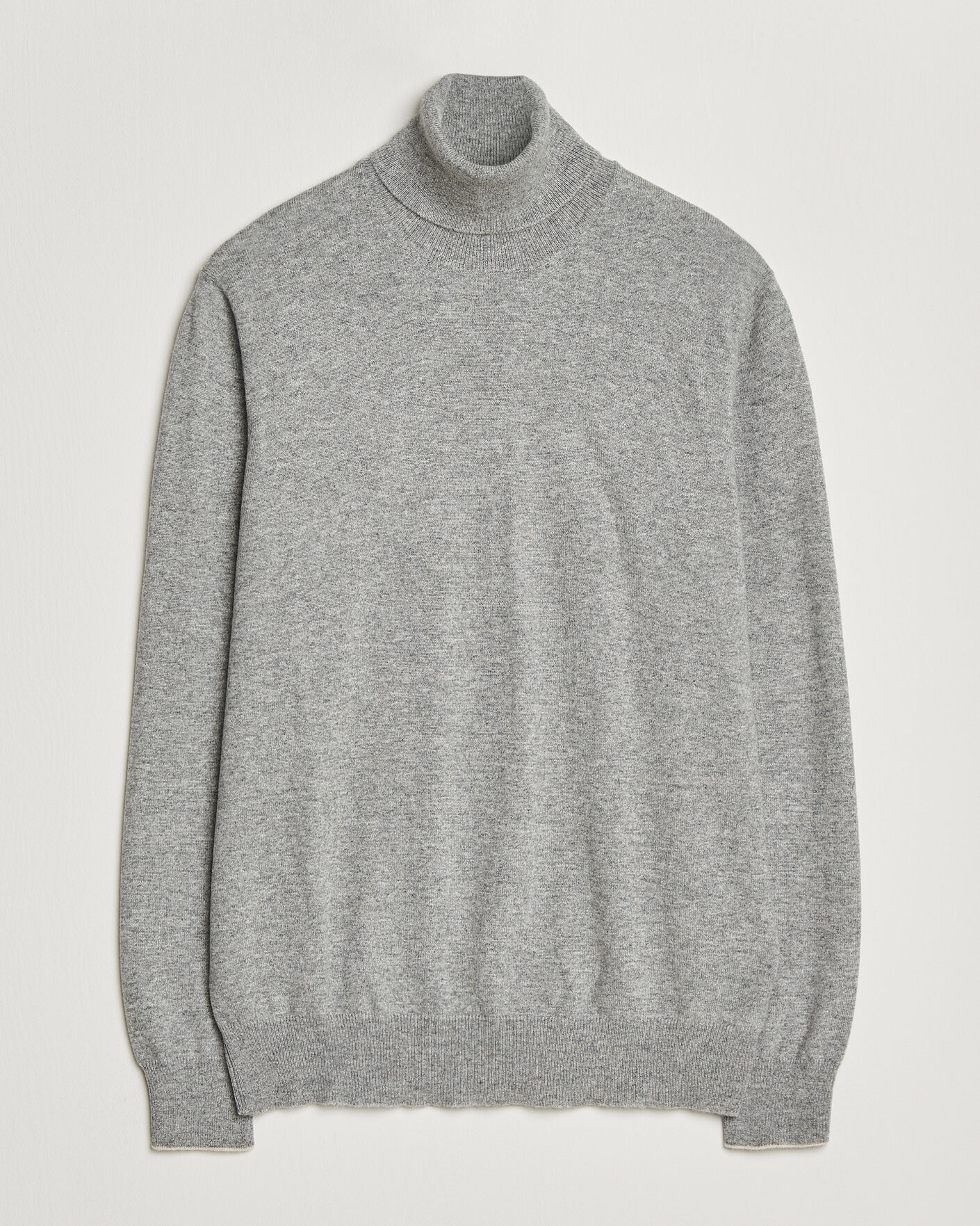 Men | Sweaters & Knitwear | Brunello Cucinelli | 2 Ply Cashmere Rollneck Grey Melange