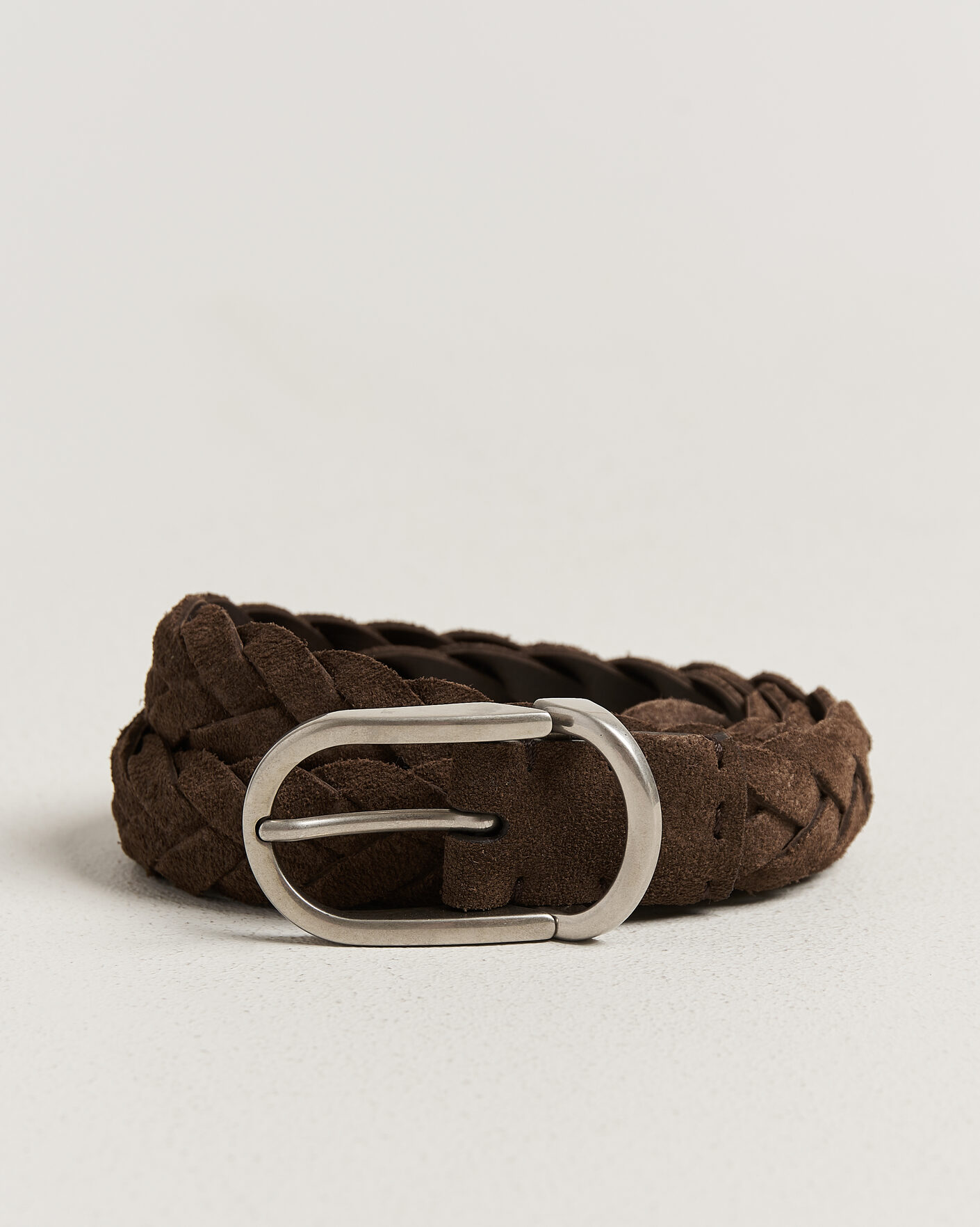Men | Belts | Brunello Cucinelli | Suede Belt Dark Brown