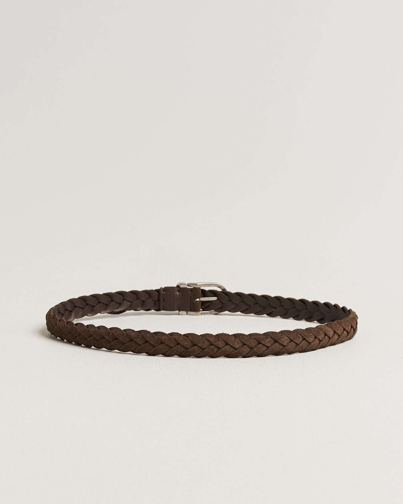 Men | Belts | Brunello Cucinelli | Suede Belt Dark Brown