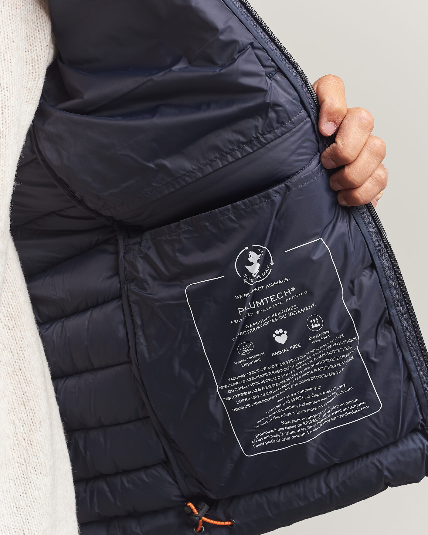 Men | Coats & Jackets | Save The Duck | Juncus Matt Lightweight Hood Jacket Blue Black