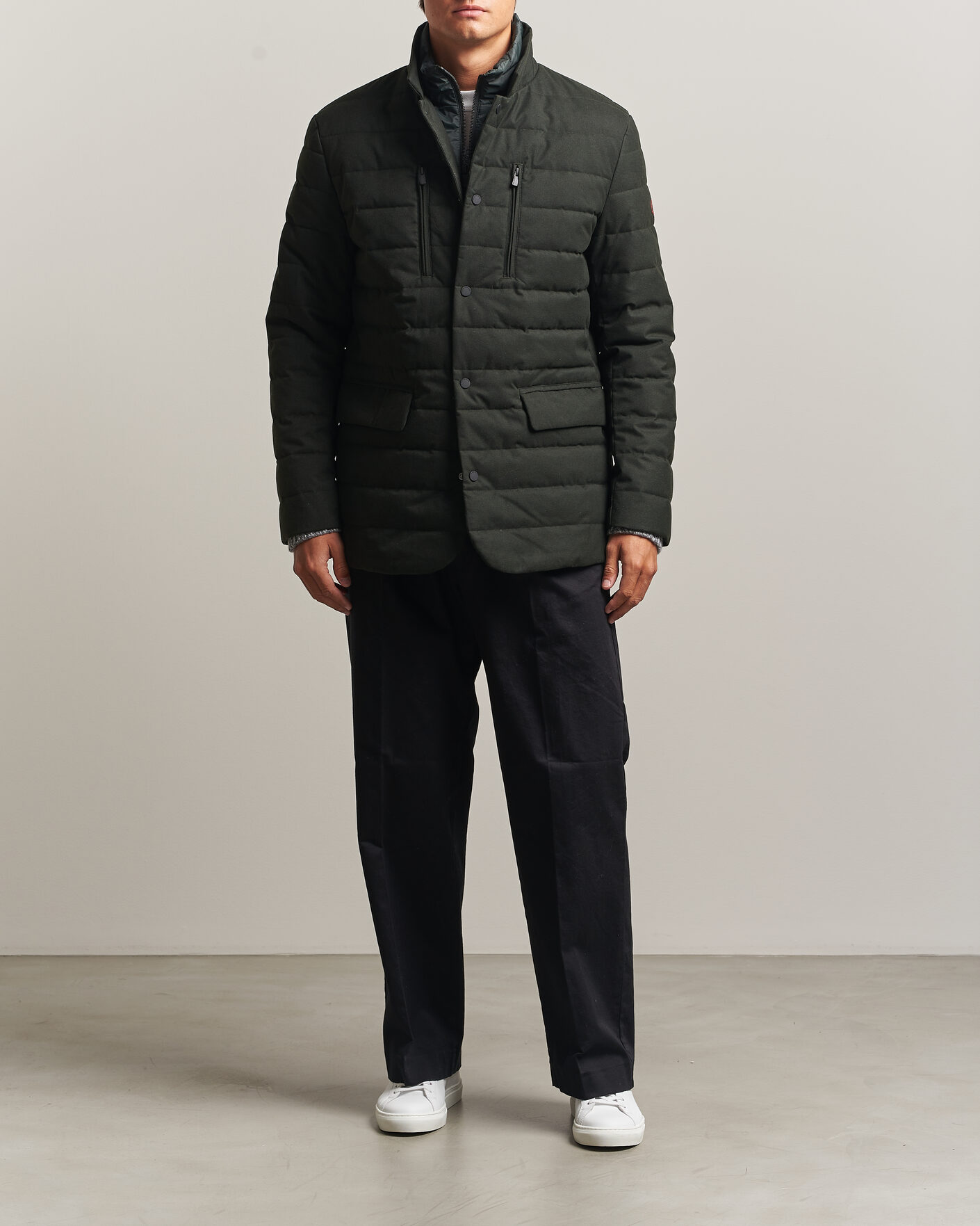 Men | Coats & Jackets | Save The Duck | Felipe Padded Flannel Jacket Green Black