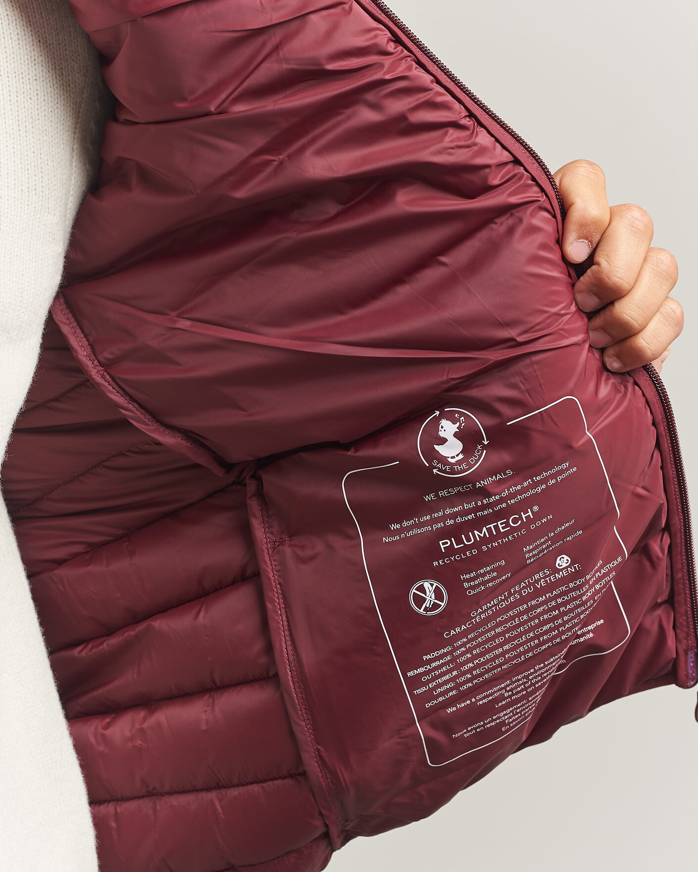 Men | Gilets | Save The Duck | Rhus Matt Lightweight Vest Wine Red