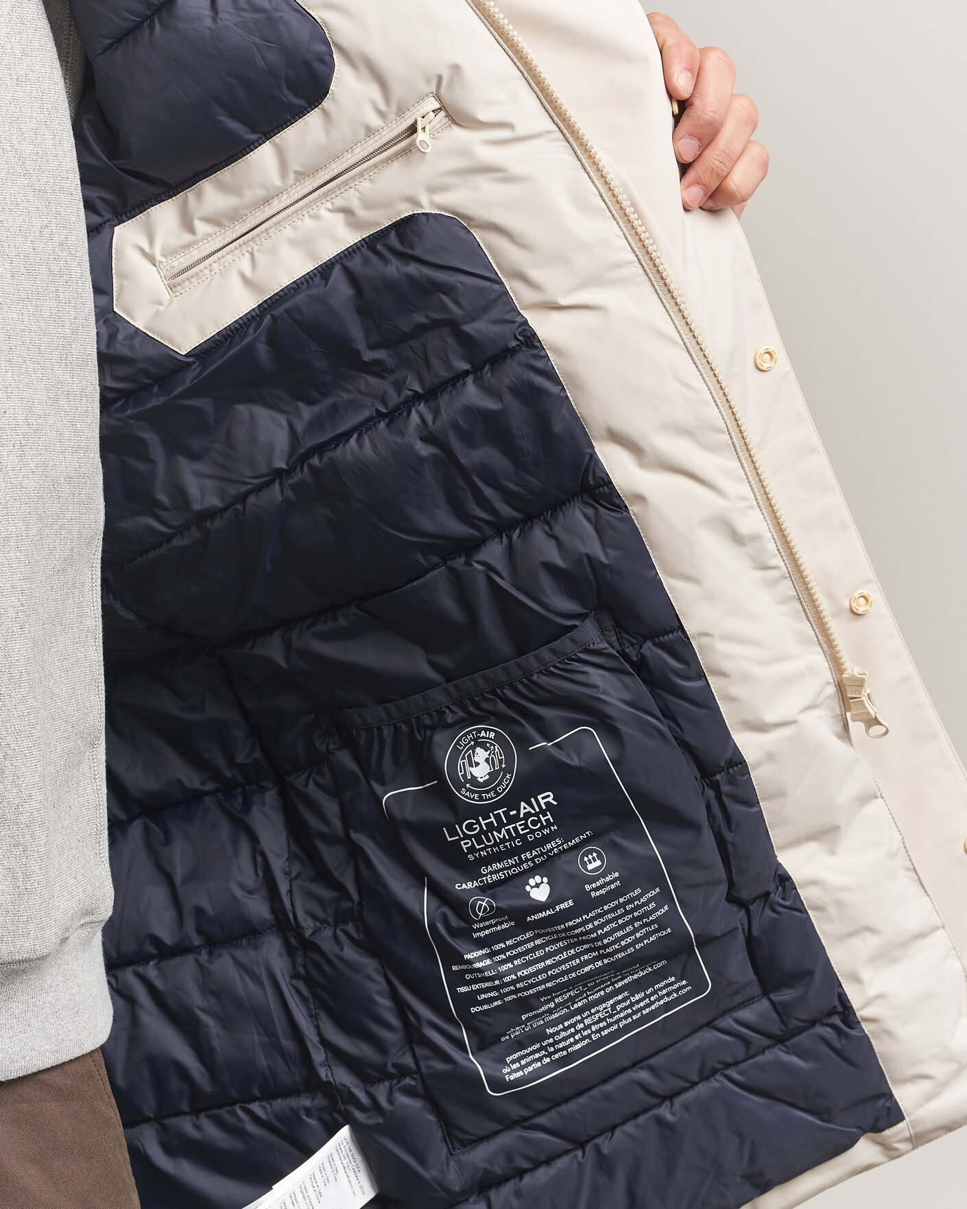 Men | Coats & Jackets | Save The Duck | Arctic Gregoire Down Coat Shore Beige