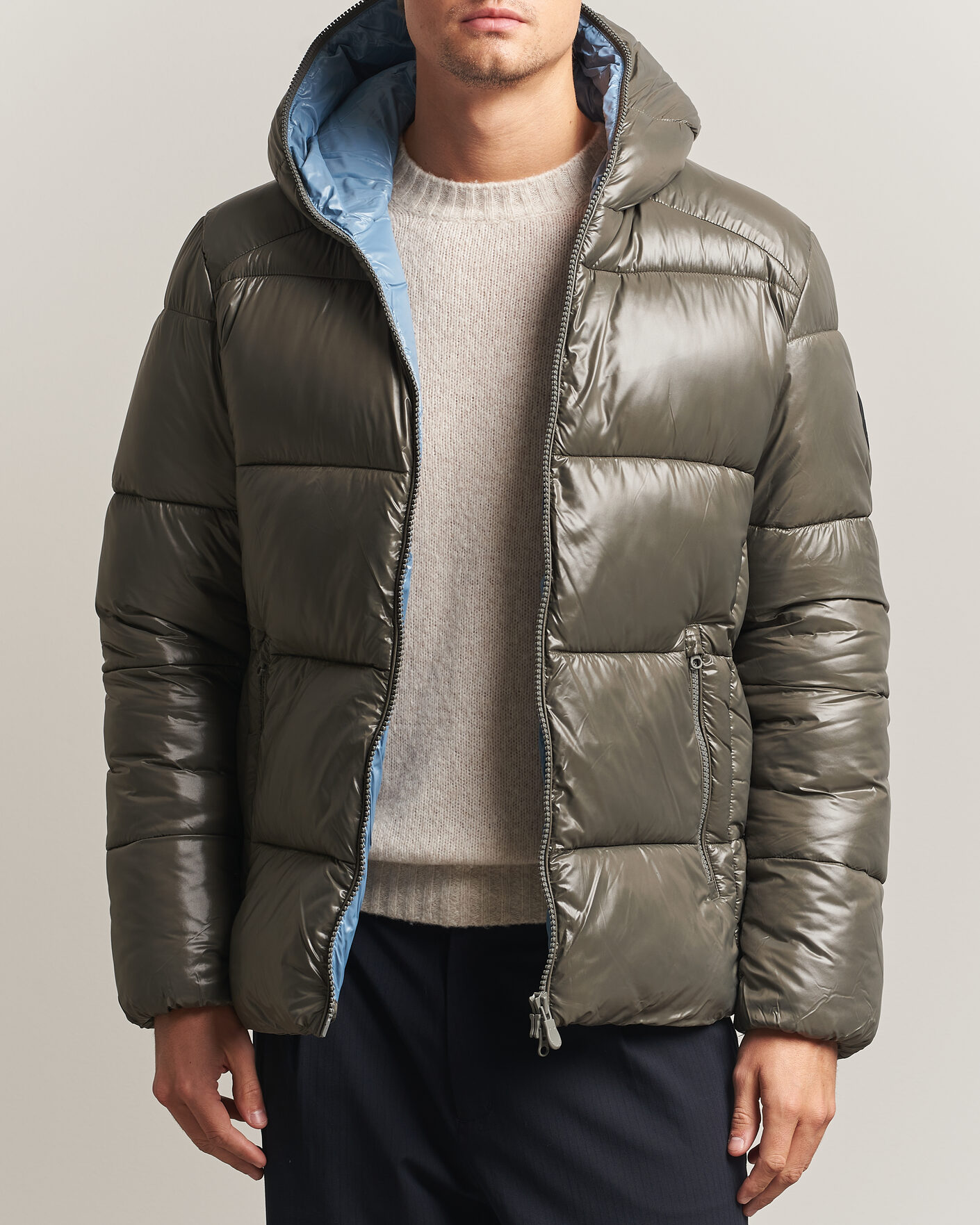 Men | Coats & Jackets | Save The Duck | Edgard Padded Puffer Gunmetal Grey