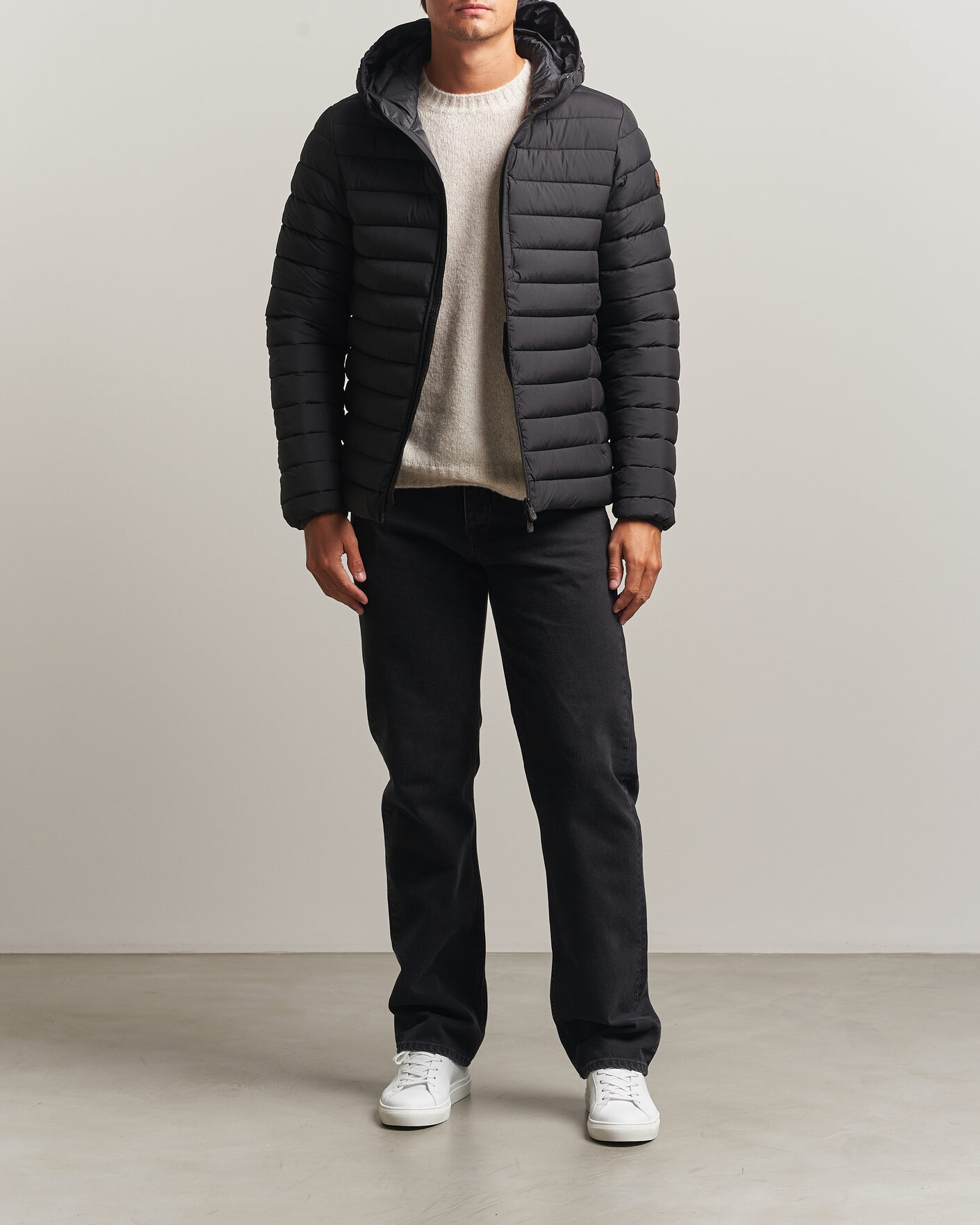 Men | Coats & Jackets | Save The Duck | Juncus Matt Lightweight Hood Jacket Black