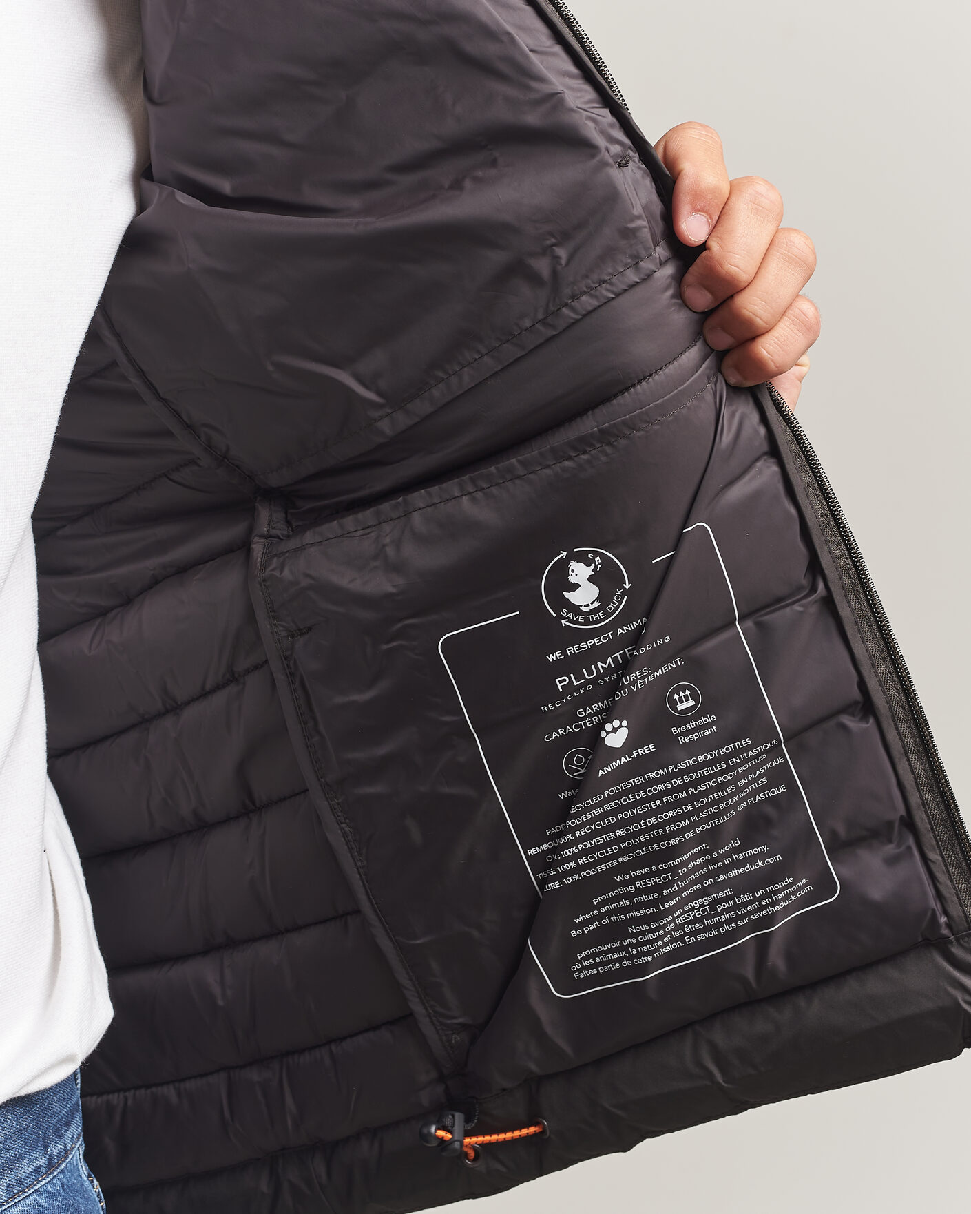 Men | Coats & Jackets | Save The Duck | Juncus Matt Lightweight Hood Jacket Brown Black