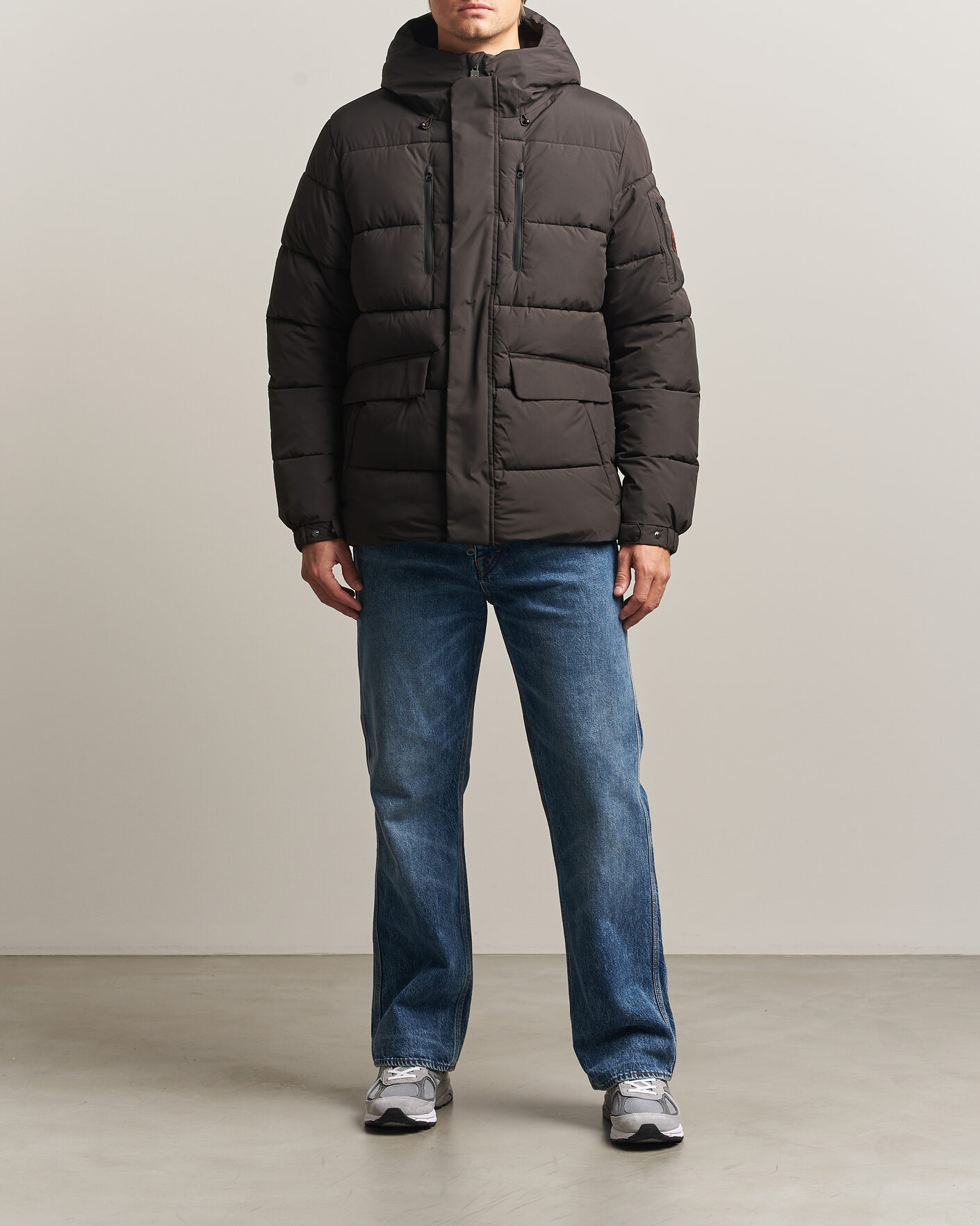 Men | Coats & Jackets | Save The Duck | Espel Short Arctic Parka Brown Black