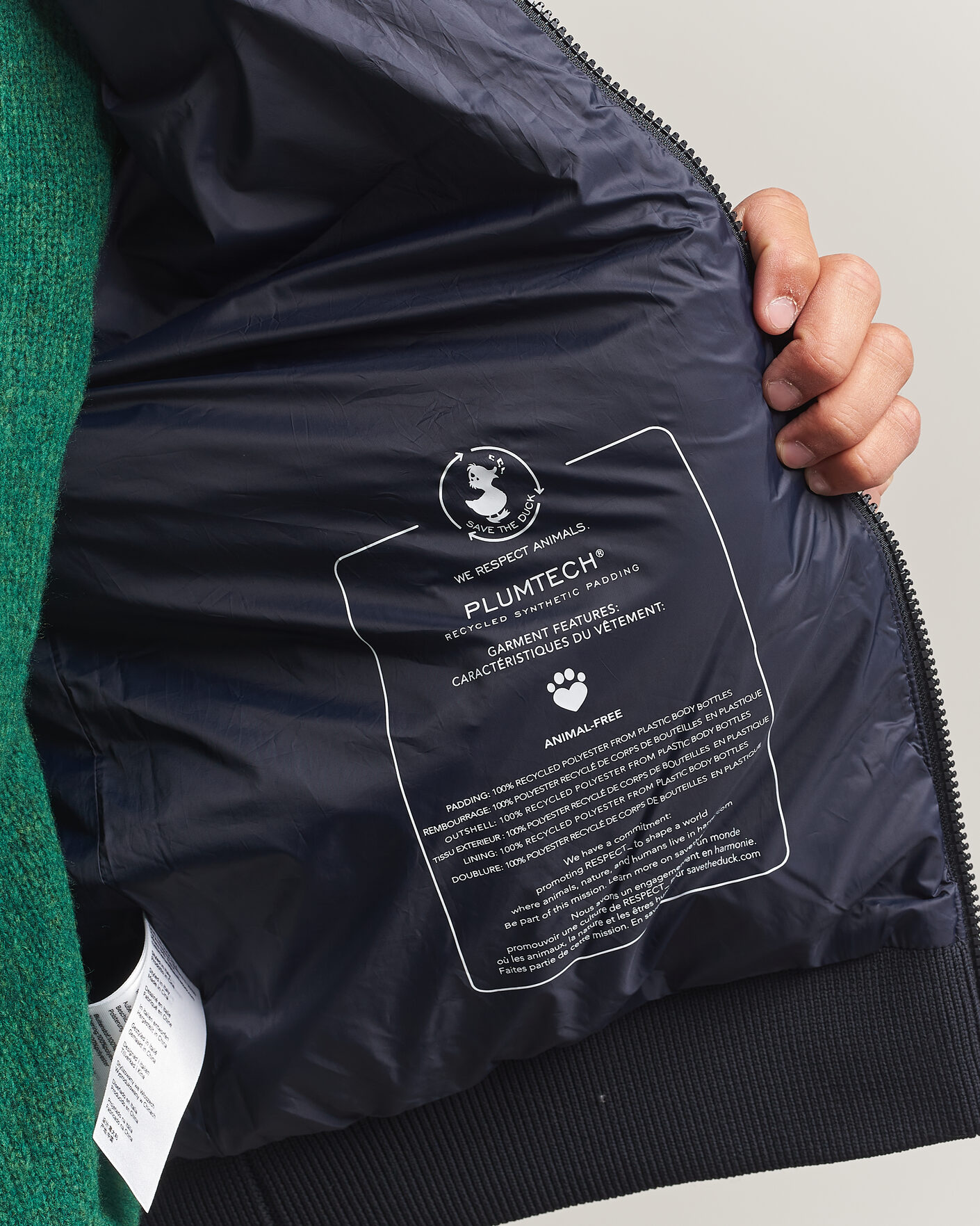 Men | Coats & Jackets | Save The Duck | Lasse Padded Hybrid Jacket Navy Blue Melange