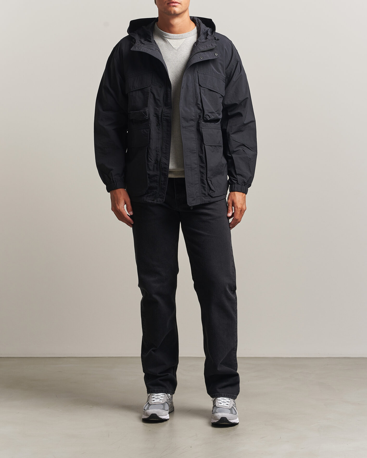 Men | Coats & Jackets | Snow Peak | Nylon Double Rip Jacket Black