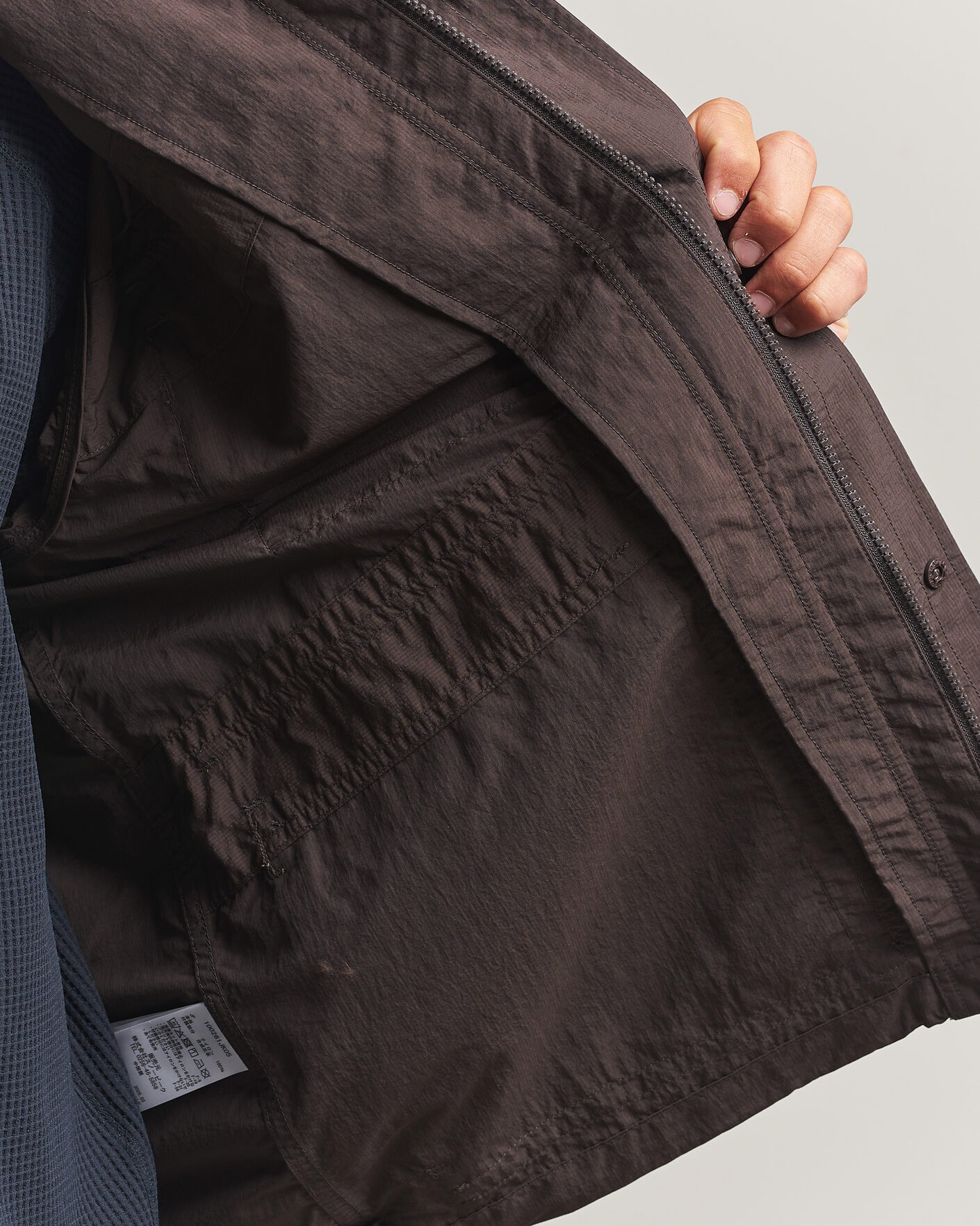 Men | Coats & Jackets | Snow Peak | Nylon Double Rip Jacket Dark Brown