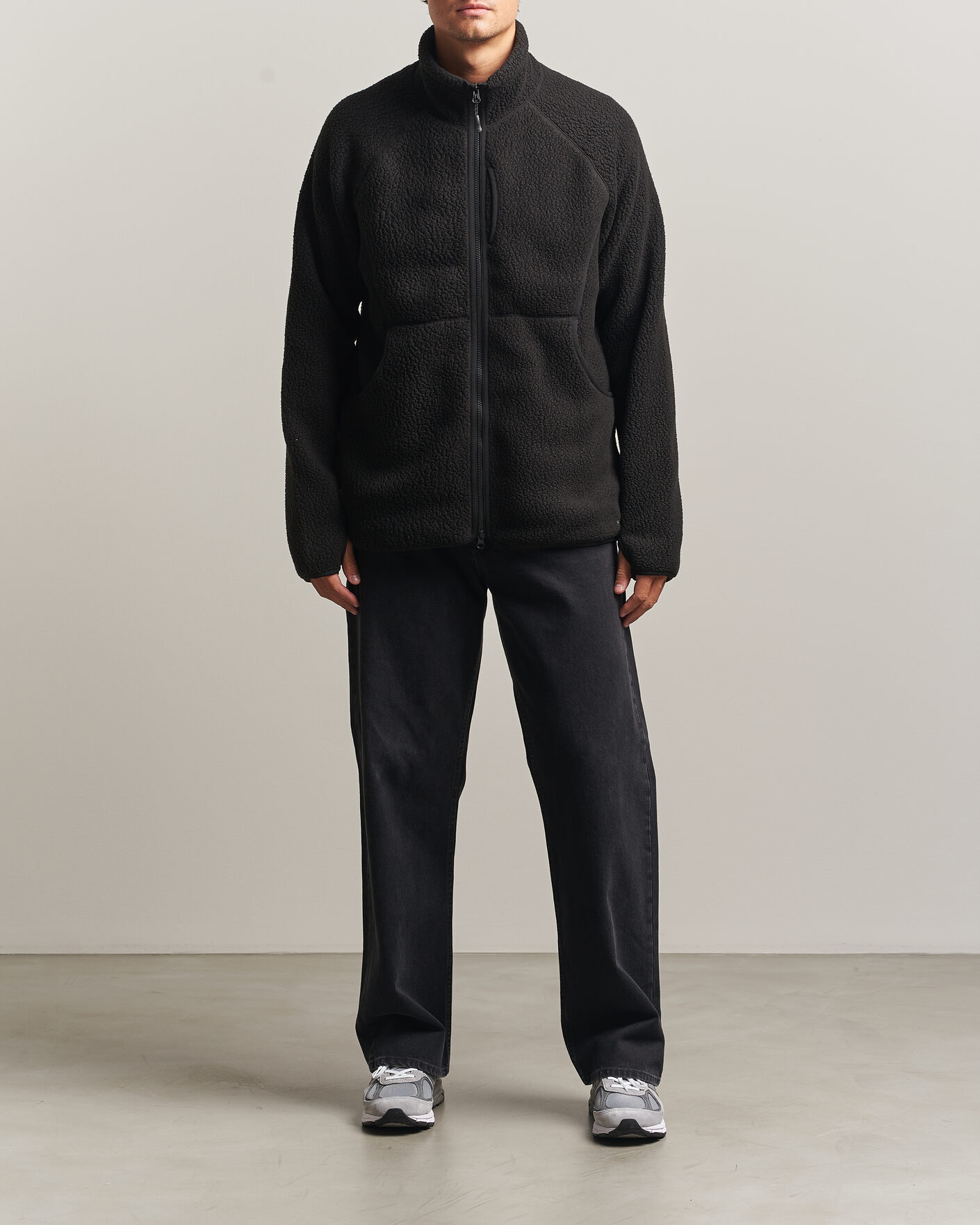 Men | Coats & Jackets | Snow Peak | Thermal Boa Fleece Jacket Black