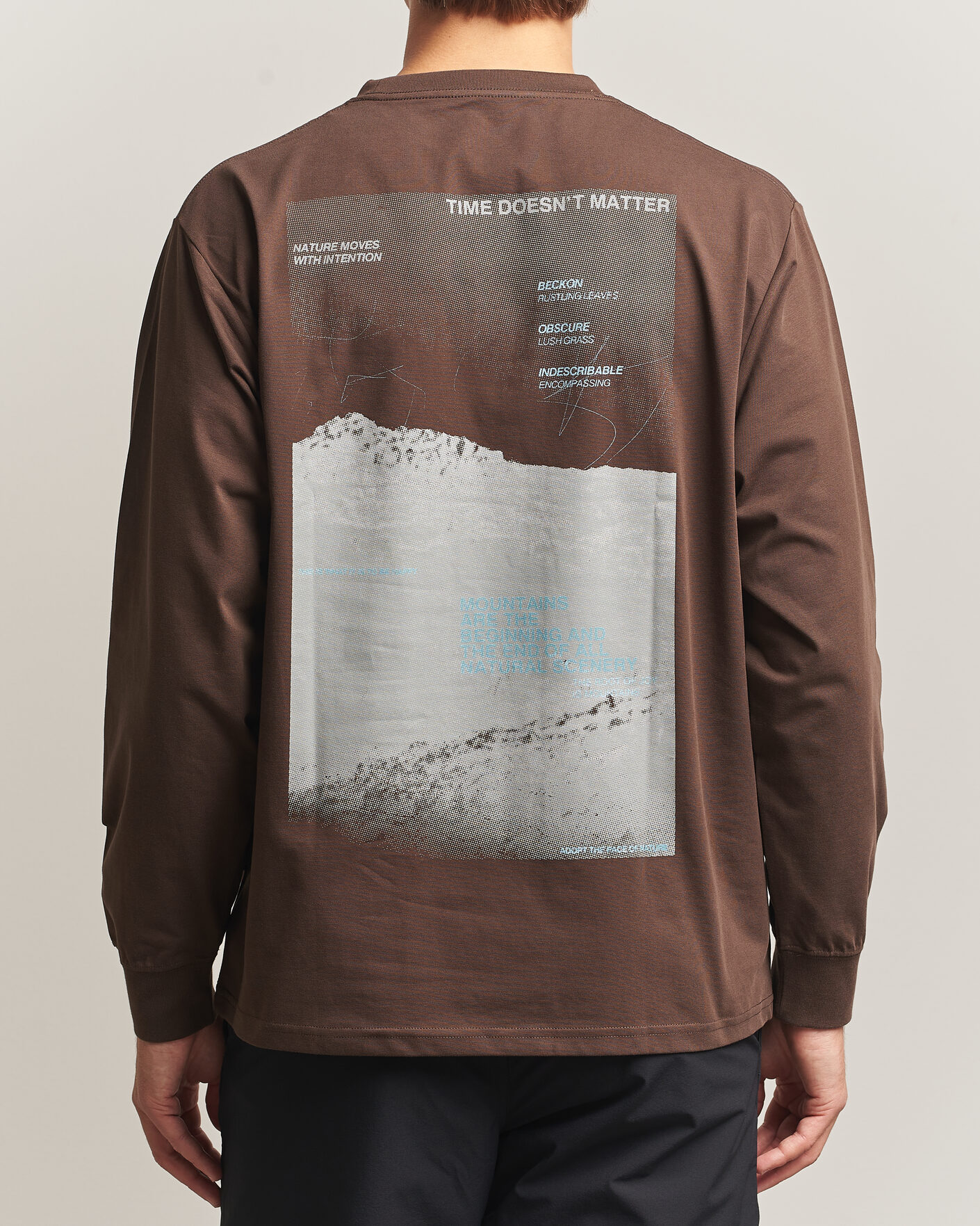 Men | T-Shirts | Snow Peak | Campscape L/S T-Shirt Brown