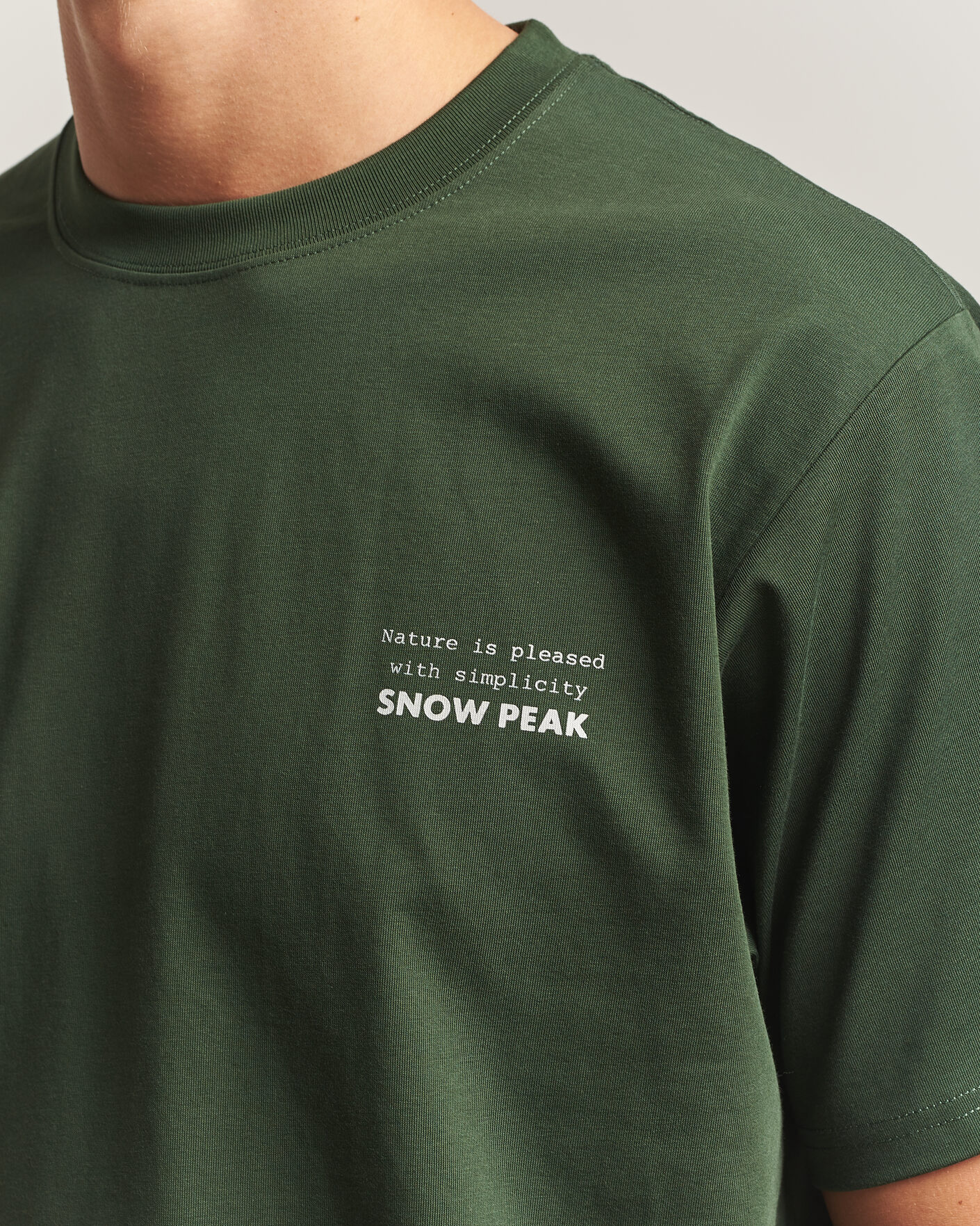 Men | T-Shirts | Snow Peak | Elemental Balance T-Shirt Dark Green