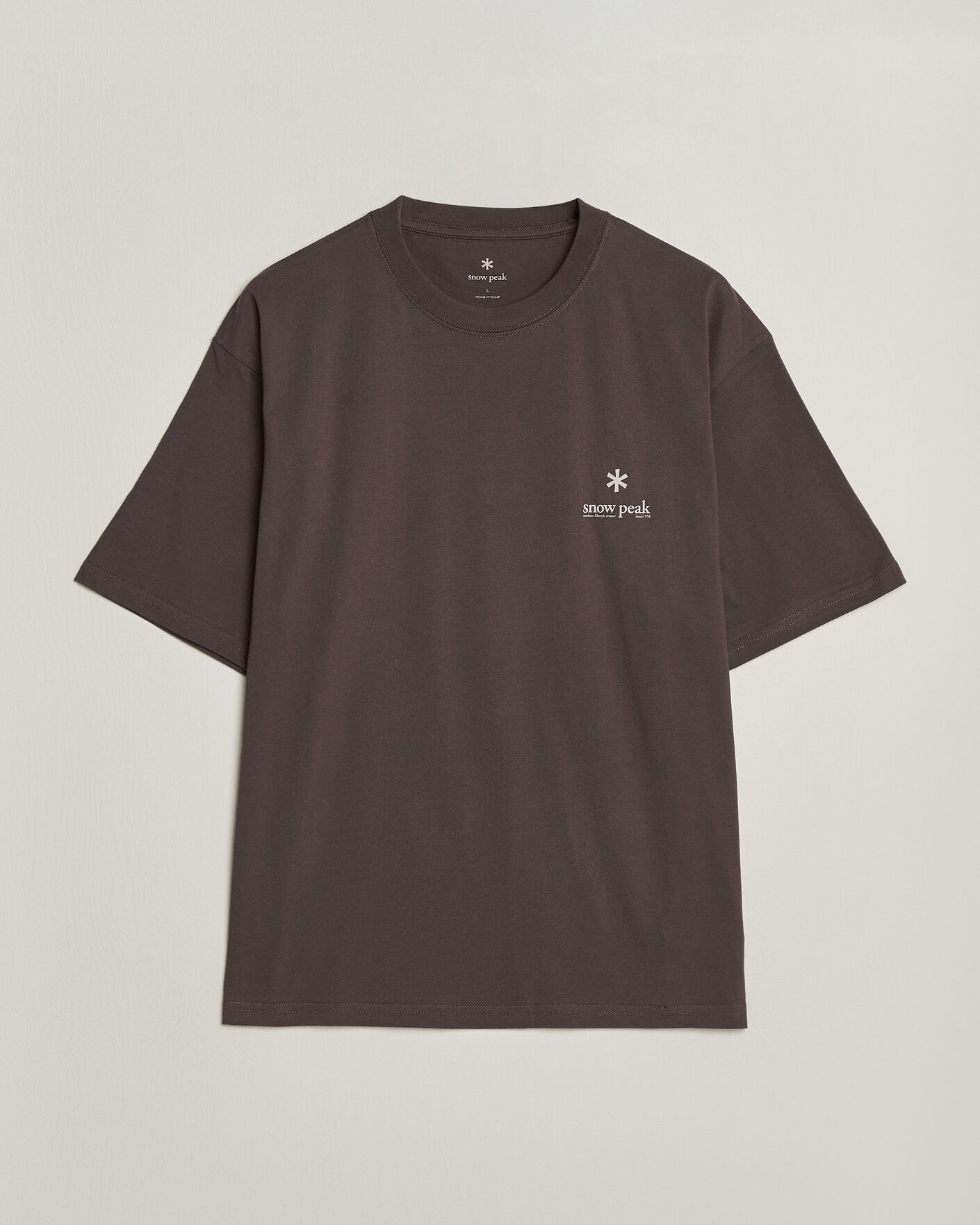 Men | T-Shirts | Snow Peak | Soft Cotton Relaxed Logo T-Shirt Brown