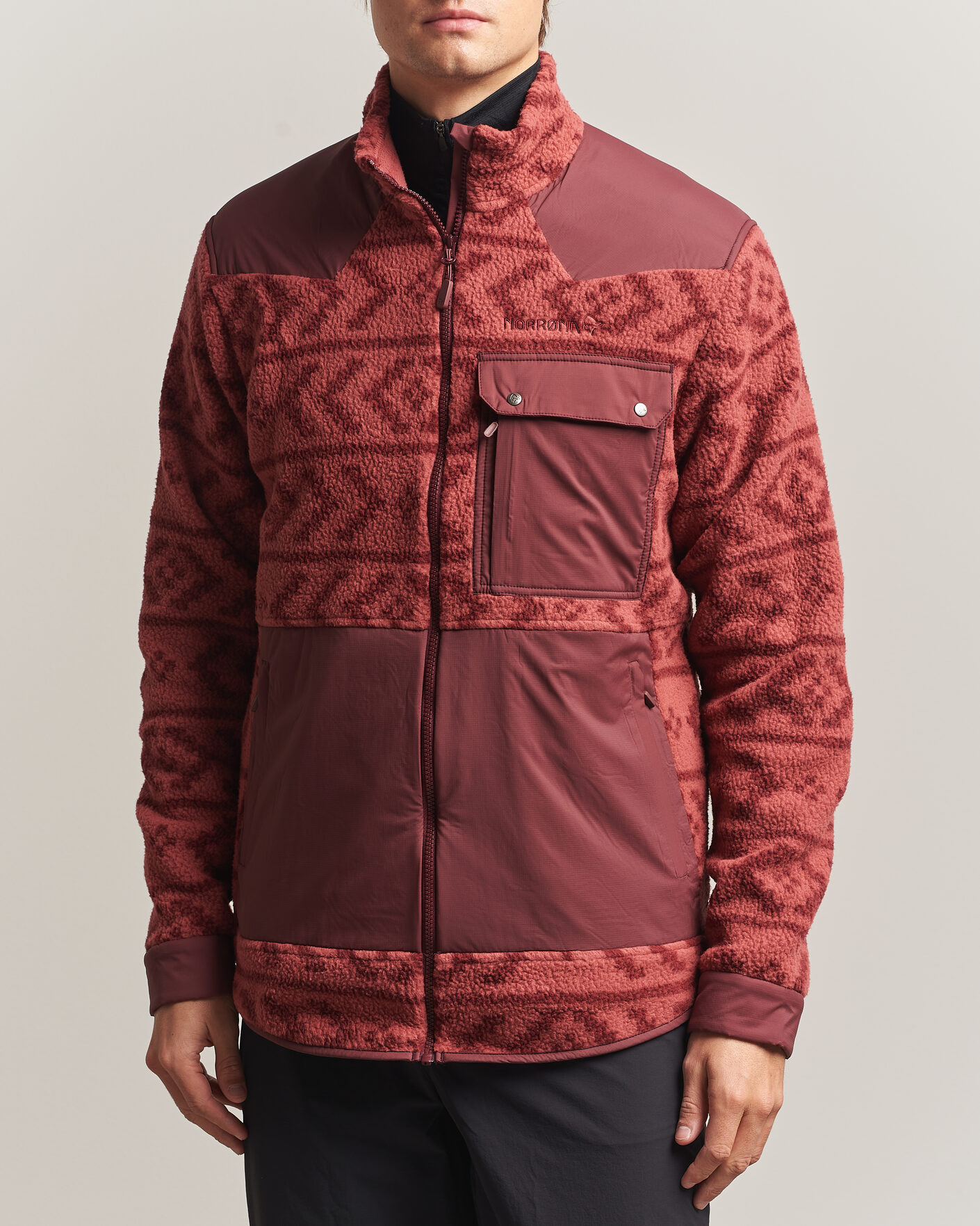 Men | Coats & Jackets | Norrøna | Tamok Warm3 Fleece Jacket Cowhide