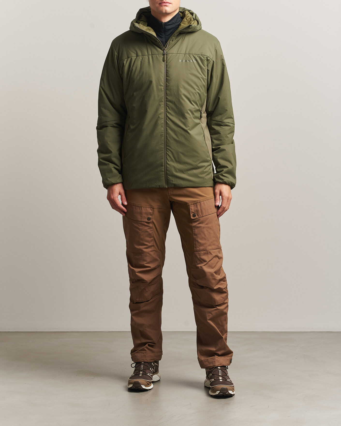 Men | Coats & Jackets | Norrøna | Femund Thermo Zip Hood Olive Night