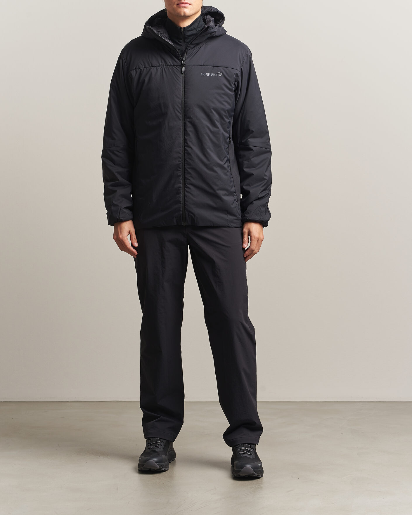 Men | Coats & Jackets | Norrøna | Femund Thermo Zip Hood Caviar Black
