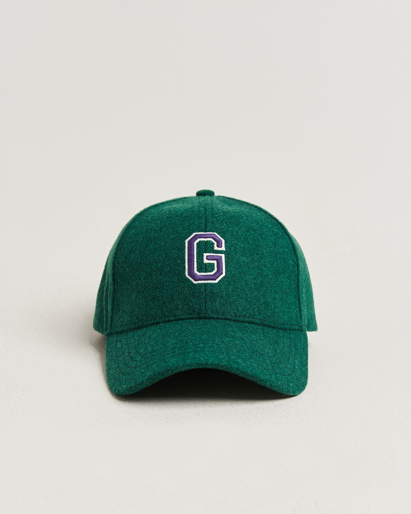 Men | Hats & Caps | Gant | G Badge Wool Melton Cap Dark Emerald