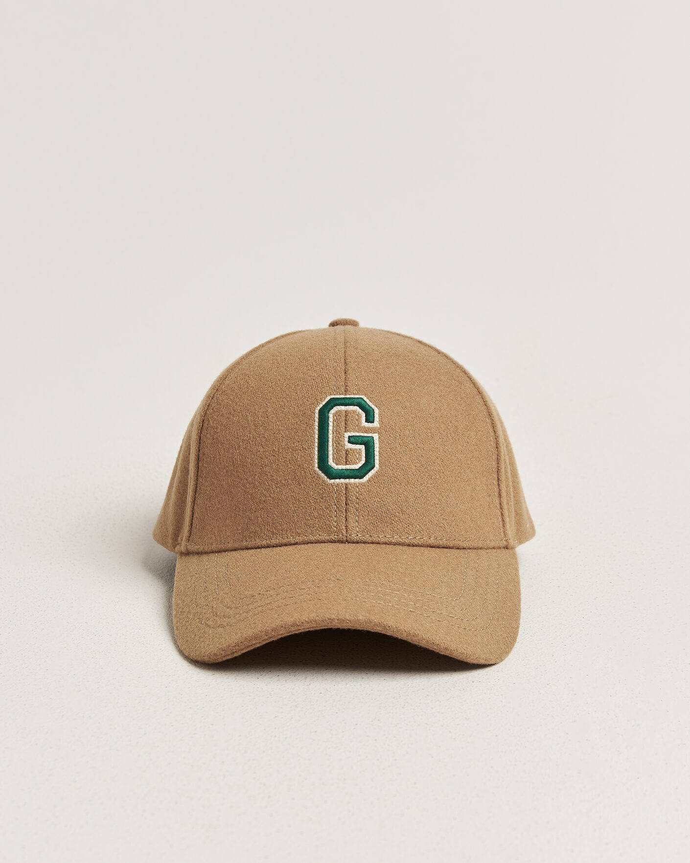 Men | Hats & Caps | Gant | G Badge Wool Melton Cap Autumn Yellow