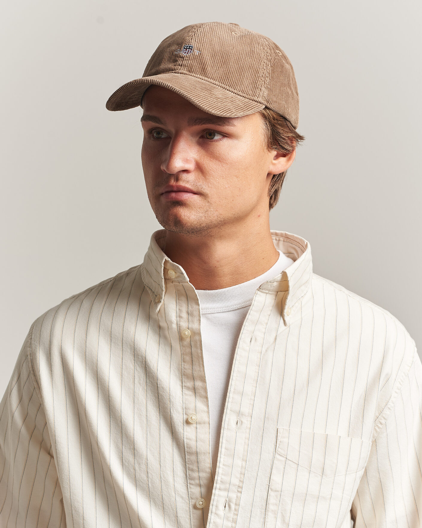 Men | Hats & Caps | Gant | Corduroy Cap Warm Khaki