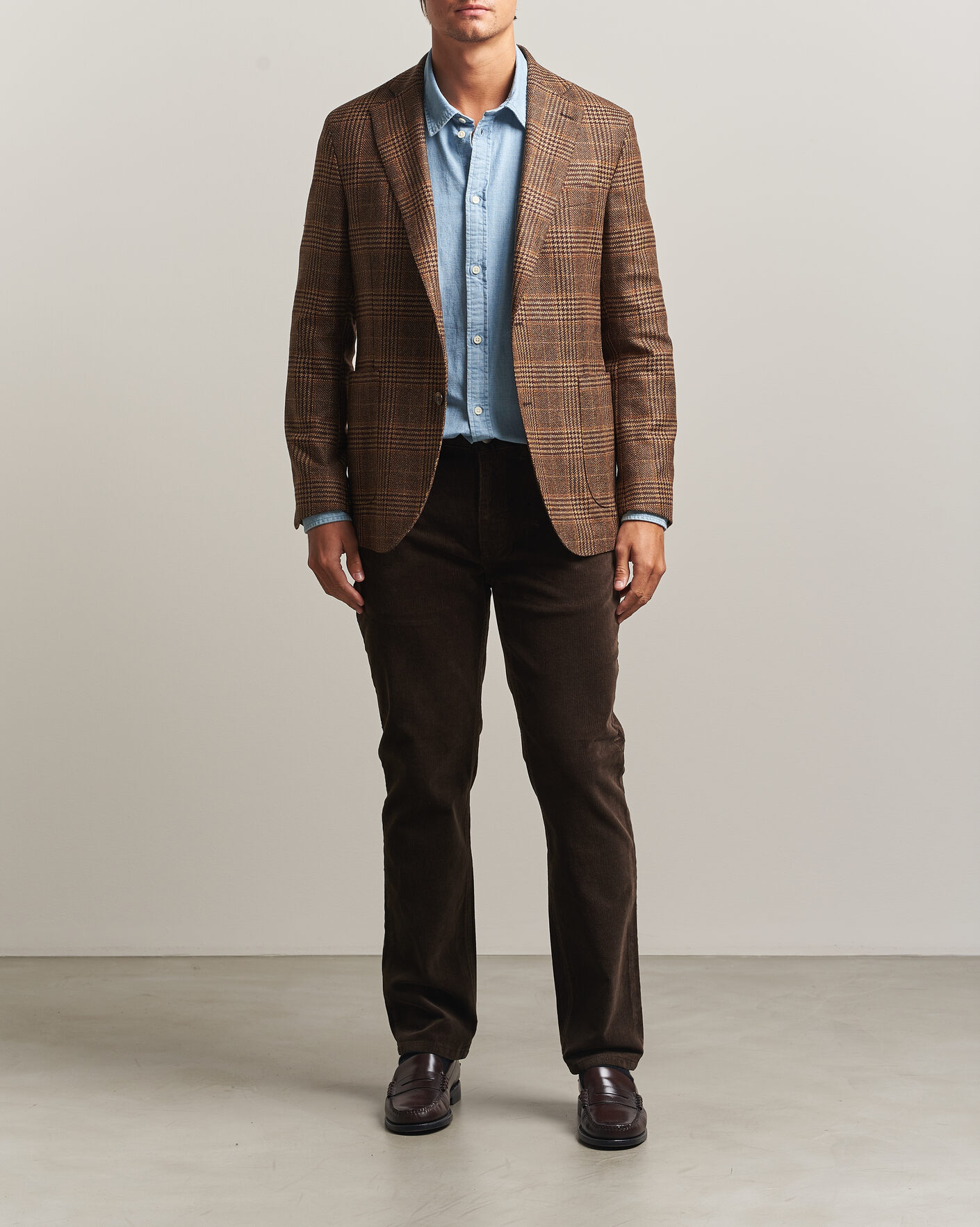 Men | Trousers | Gant | Regular Fit Corduroy 5-Pocket Pants Black Brown