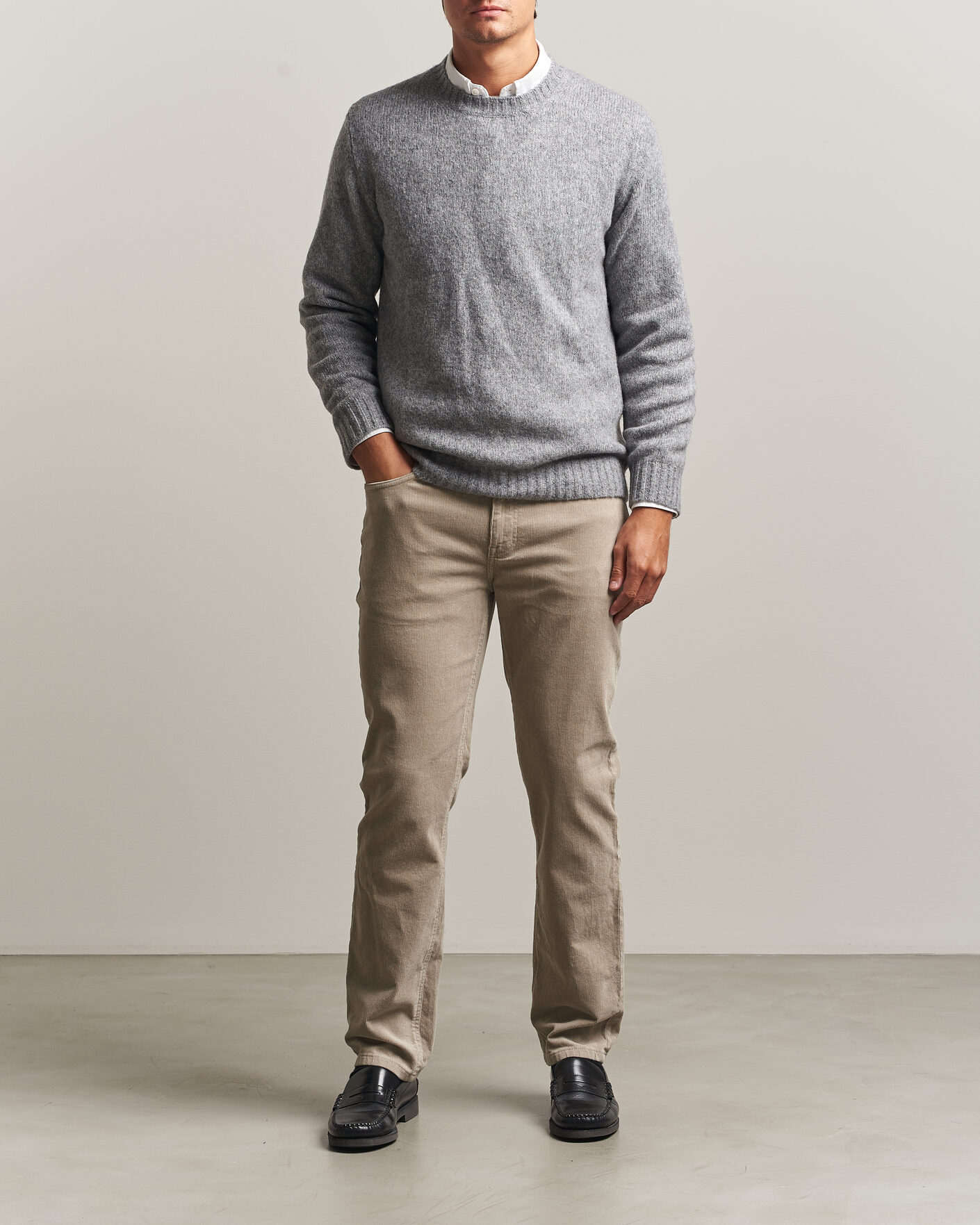 Men | Trousers | Gant | Regular Fit Corduroy 5-Pocket Pants Mist Taupe