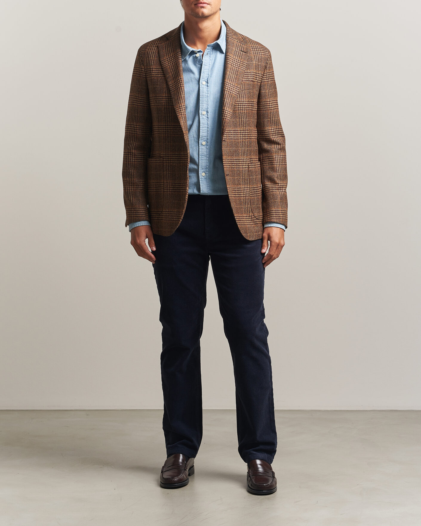 Men | Trousers | Gant | Regular Fit Corduroy 5-Pocket Pants Evening Blue