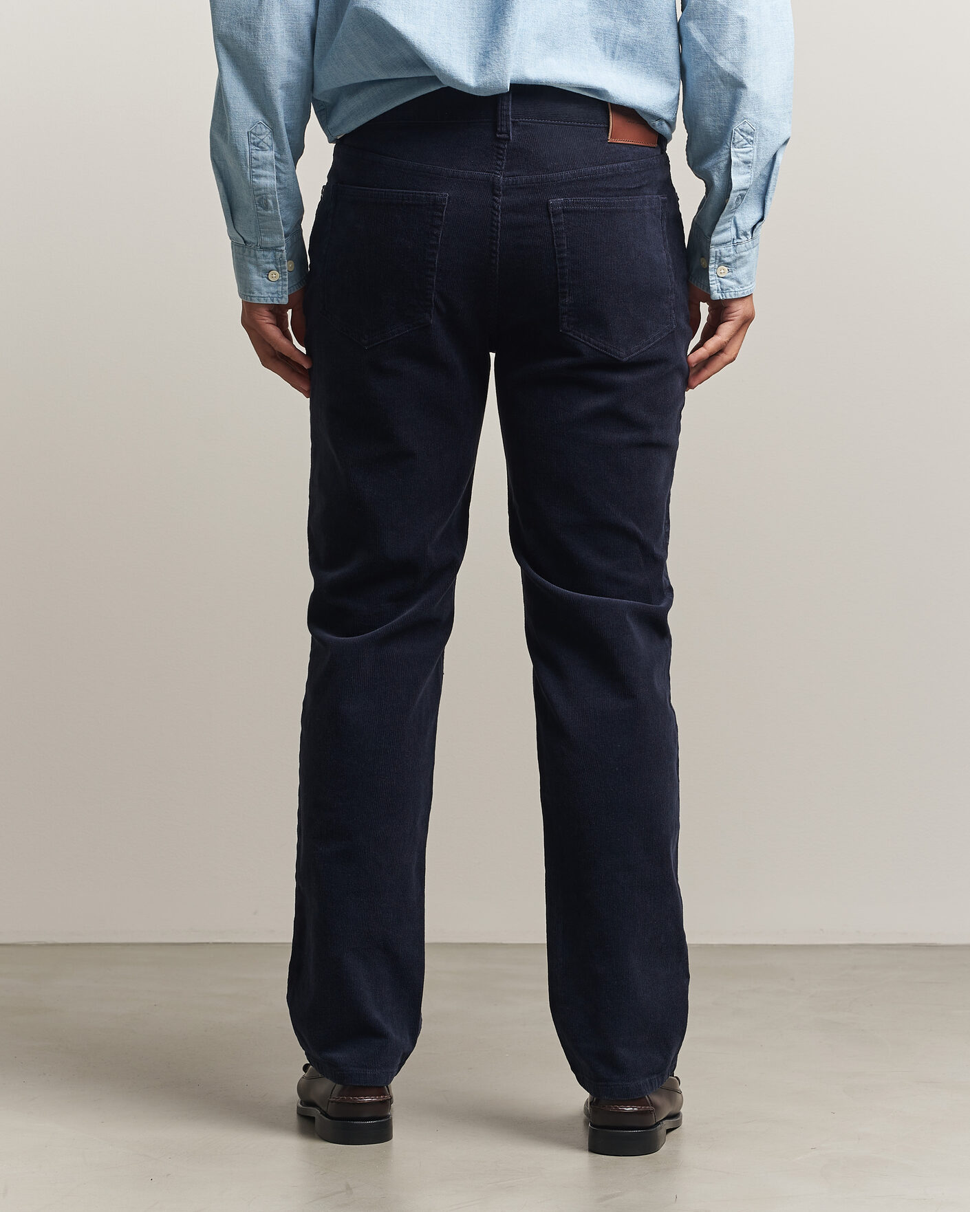 Men | Trousers | Gant | Regular Fit Corduroy 5-Pocket Pants Evening Blue