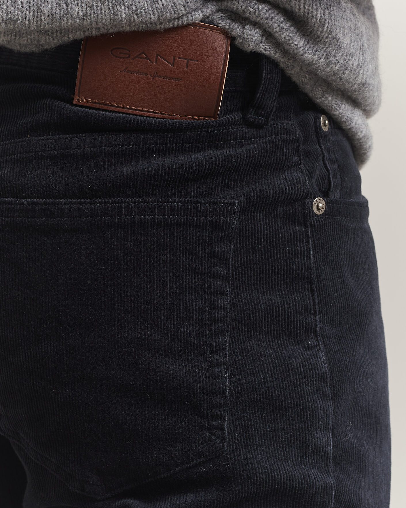 Men | Trousers | Gant | Regular Fit Corduroy 5-Pocket Pants Black