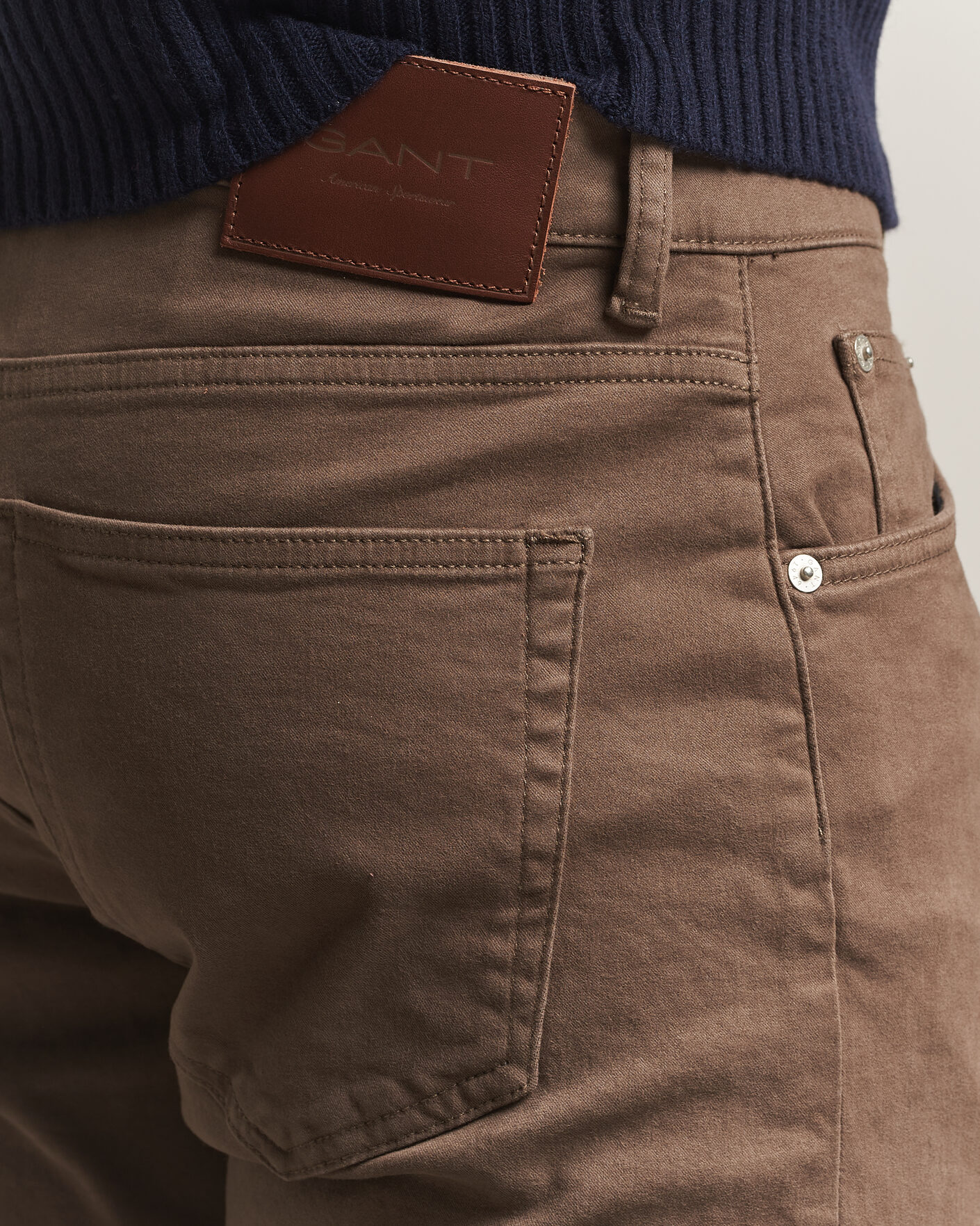 Men | Trousers | Gant | Regular Fit Moleskin 5-Pocket Pants Faded Taupe