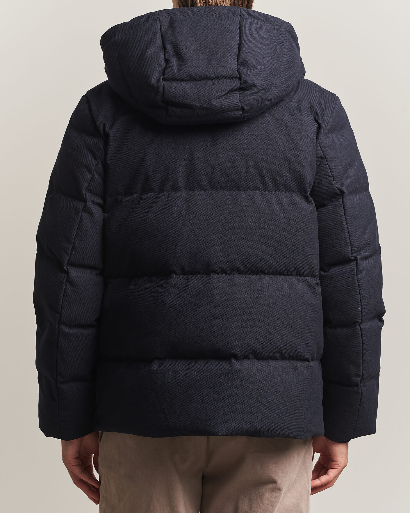 Men | Coats & Jackets | Gant | Flannel Down Hooded Jacket Evening Blue