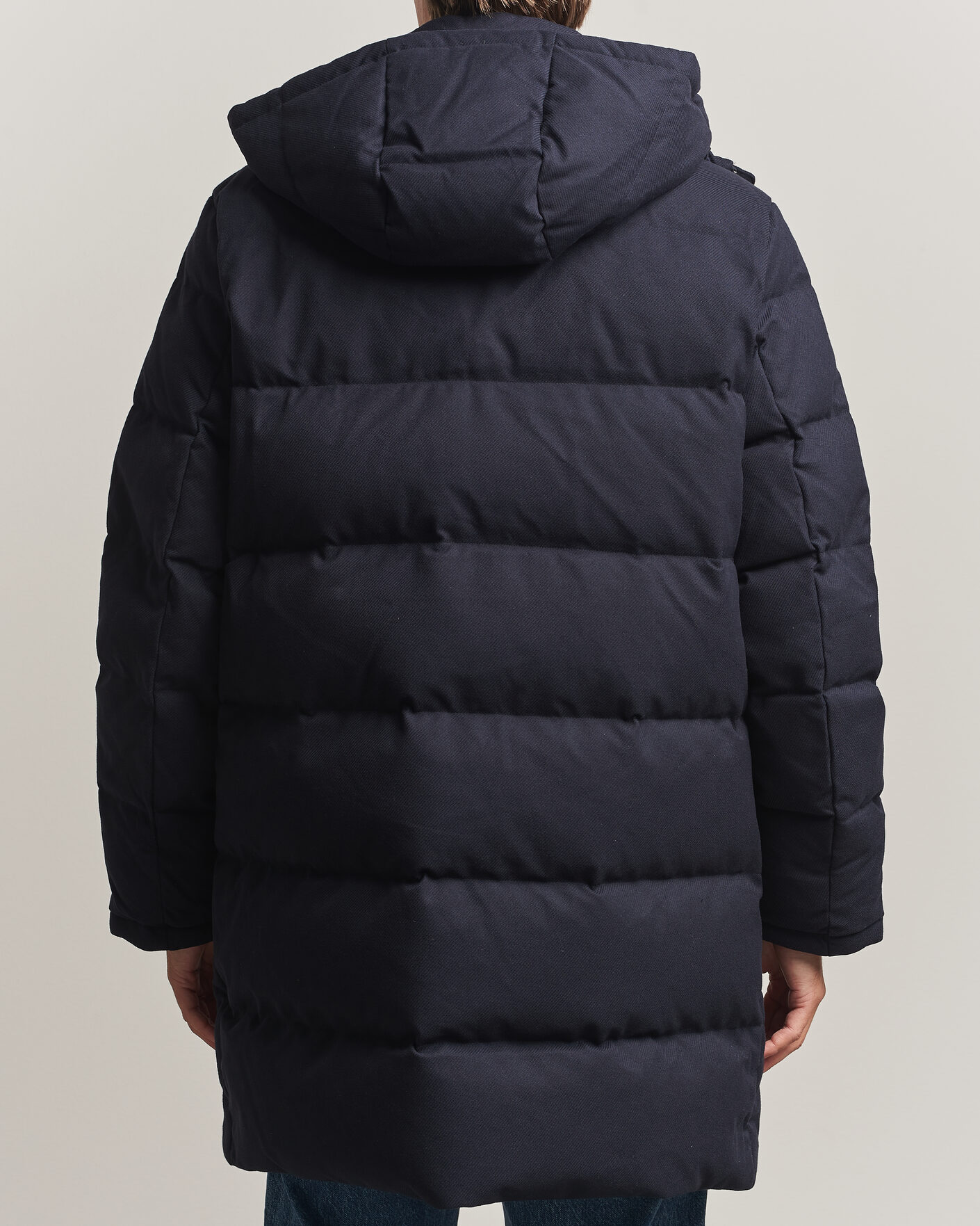 Men | Coats & Jackets | Gant | Flannel Down Hooded Parka Evening Blue