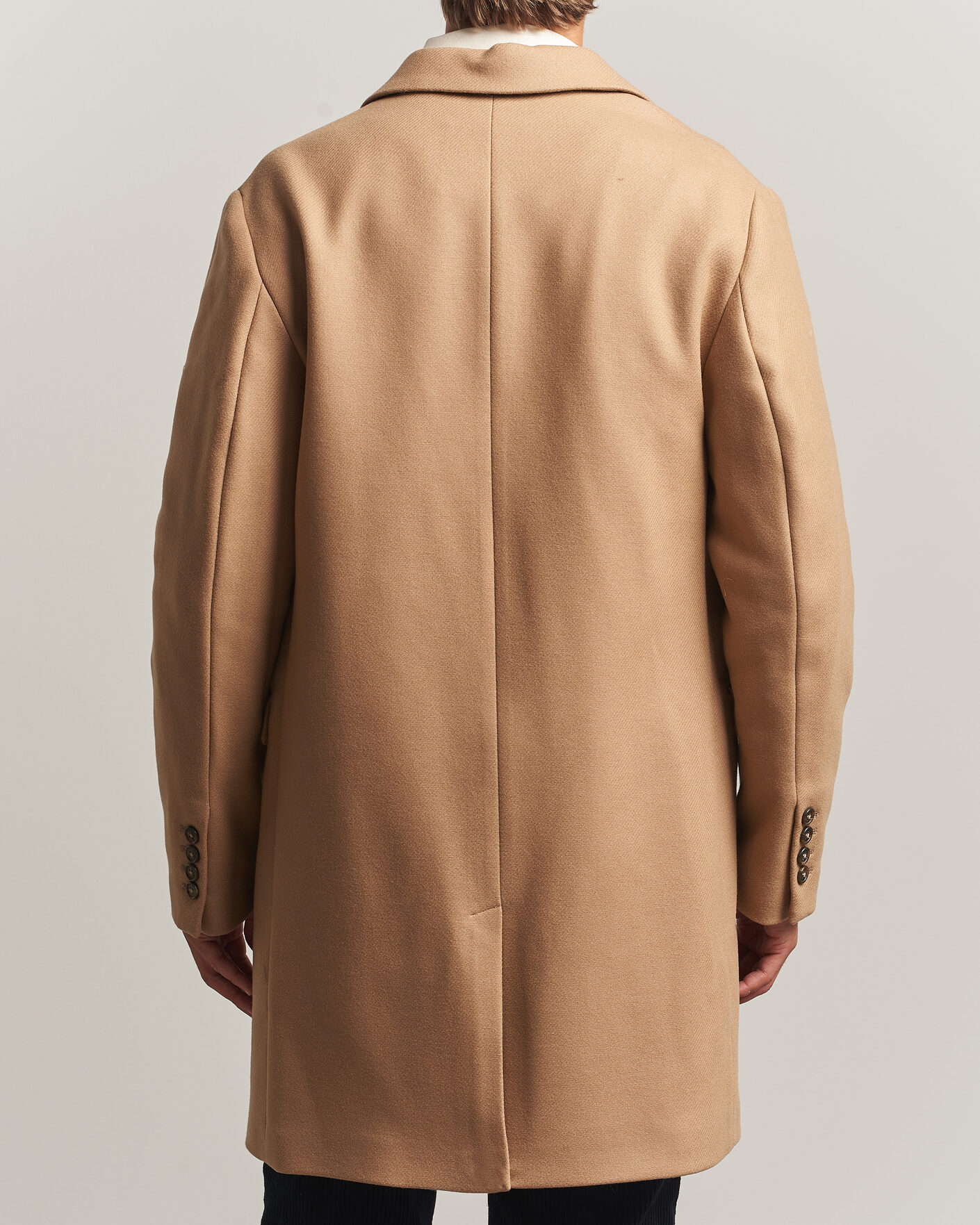 Men | Coats & Jackets | Gant | Classic Wool/Cashmere Coat Light Taupe