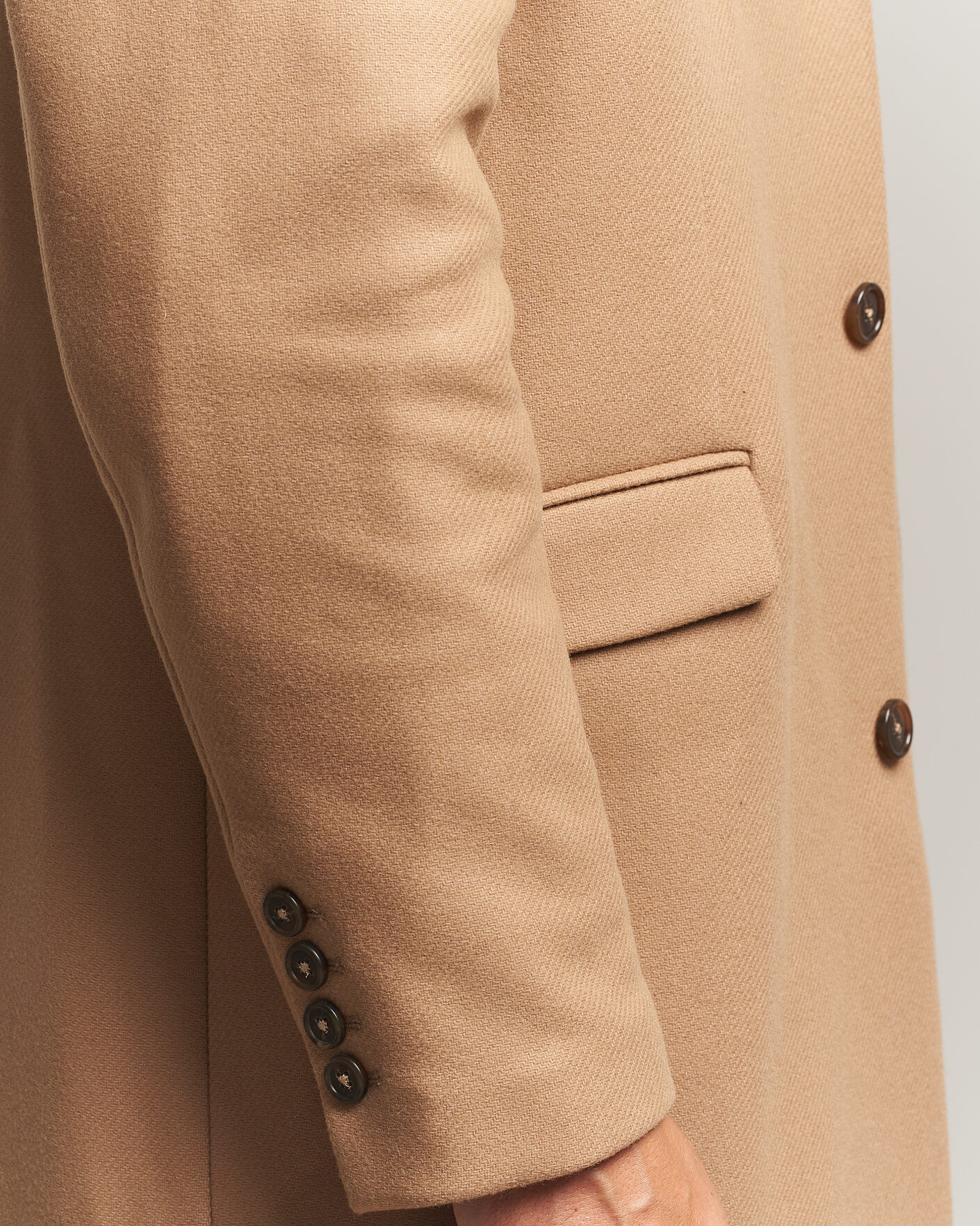 Men | Coats & Jackets | Gant | Classic Wool/Cashmere Coat Light Taupe