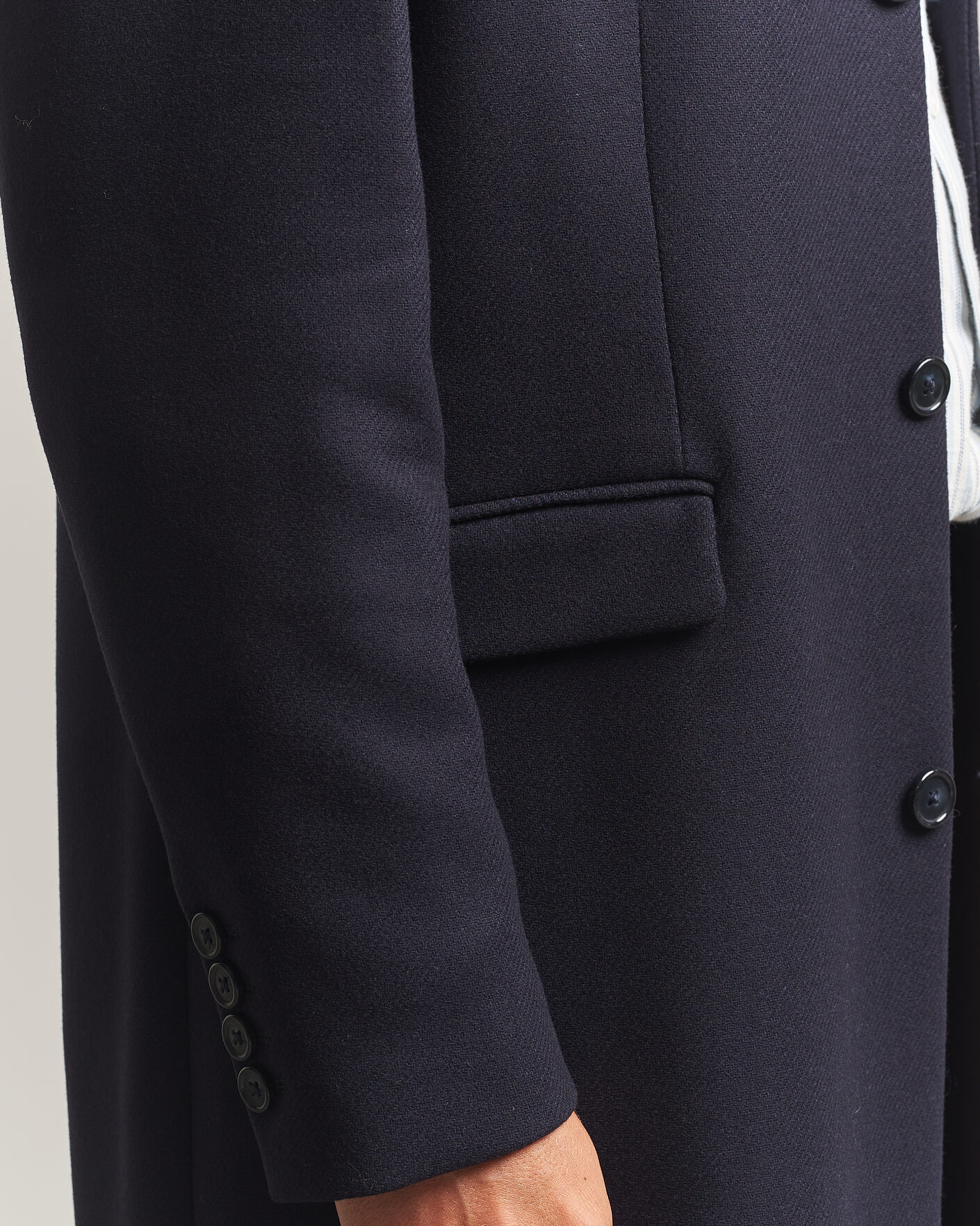 Men | Coats & Jackets | Gant | Classic Wool/Cashmere Coat Evening Blue