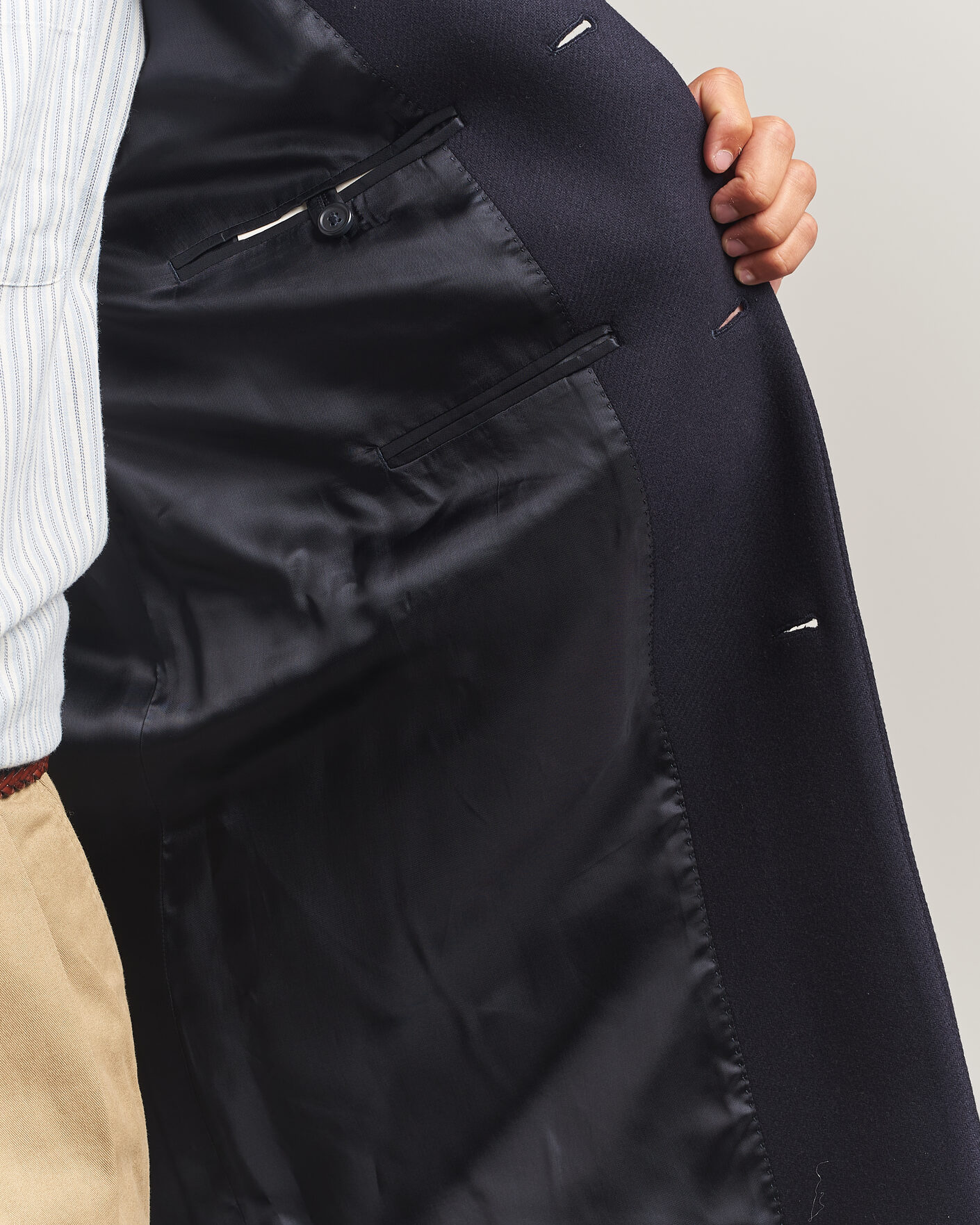 Men | Coats & Jackets | Gant | Classic Wool/Cashmere Coat Evening Blue