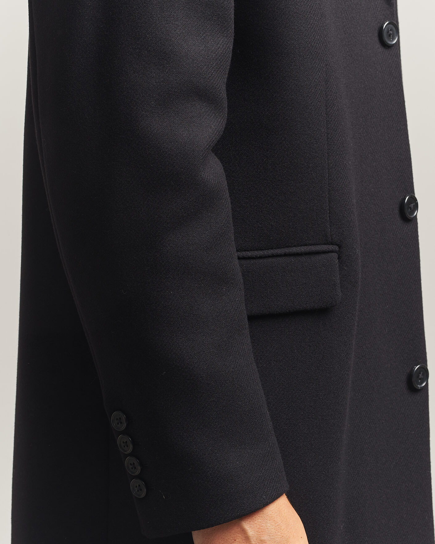 Men | Coats & Jackets | Gant | Classic Wool/Cashmere Coat Black